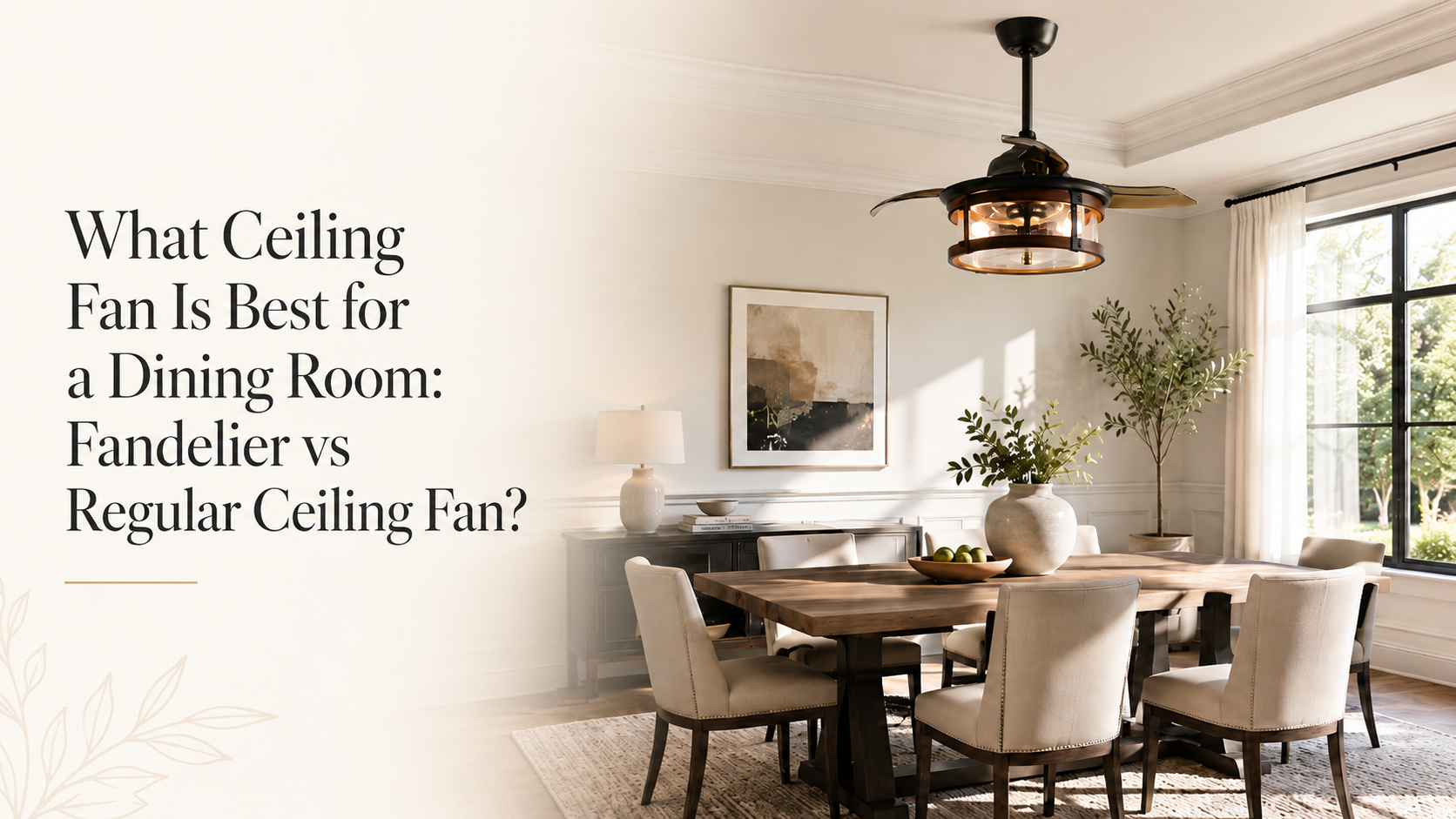 What Ceiling Fan Is Best for a Dining Room: Fandelier vs Regular Ceiling Fan? -Parrot Uncle