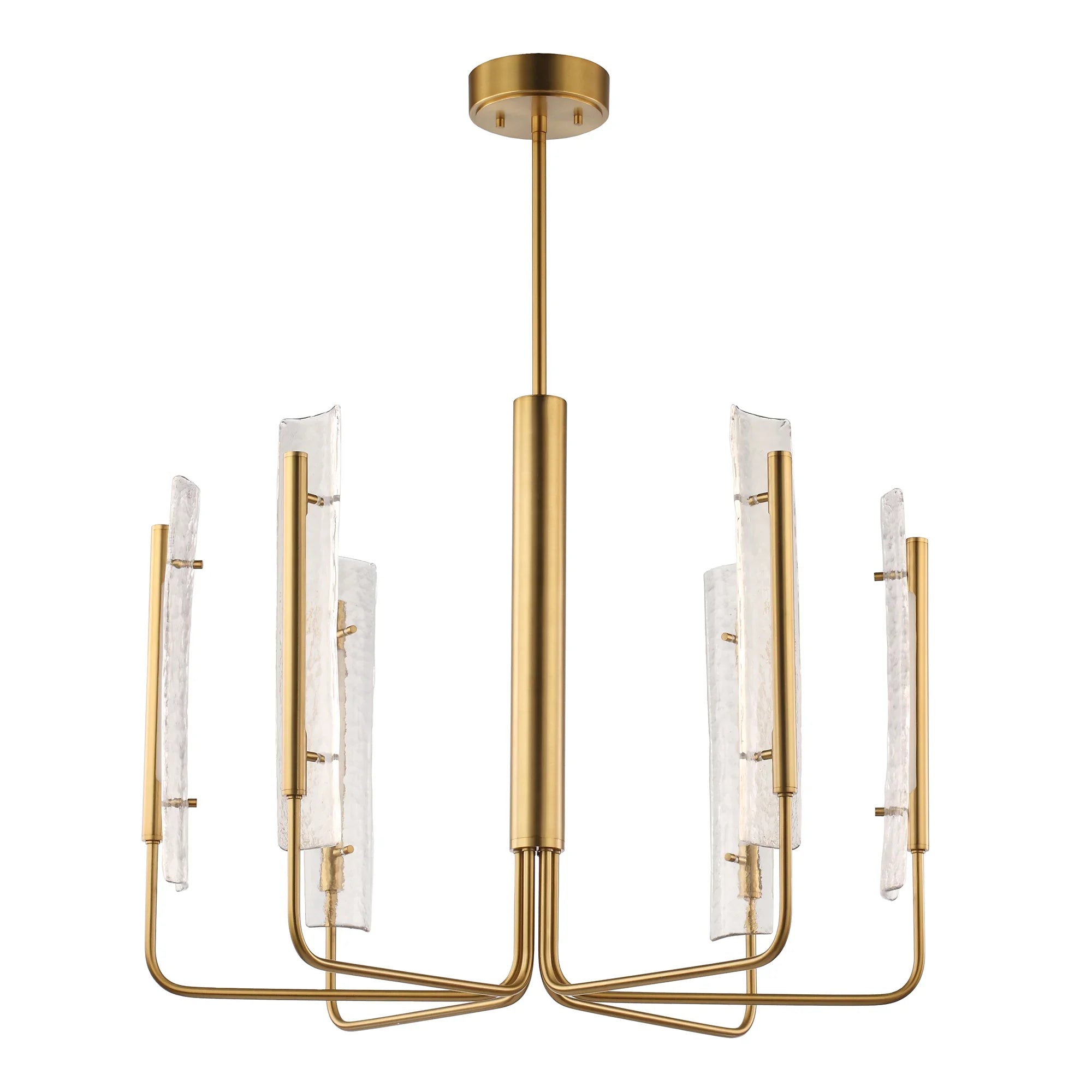 Perimost 34 Inch Faithe 6-Light Golden Luxury Chandelier