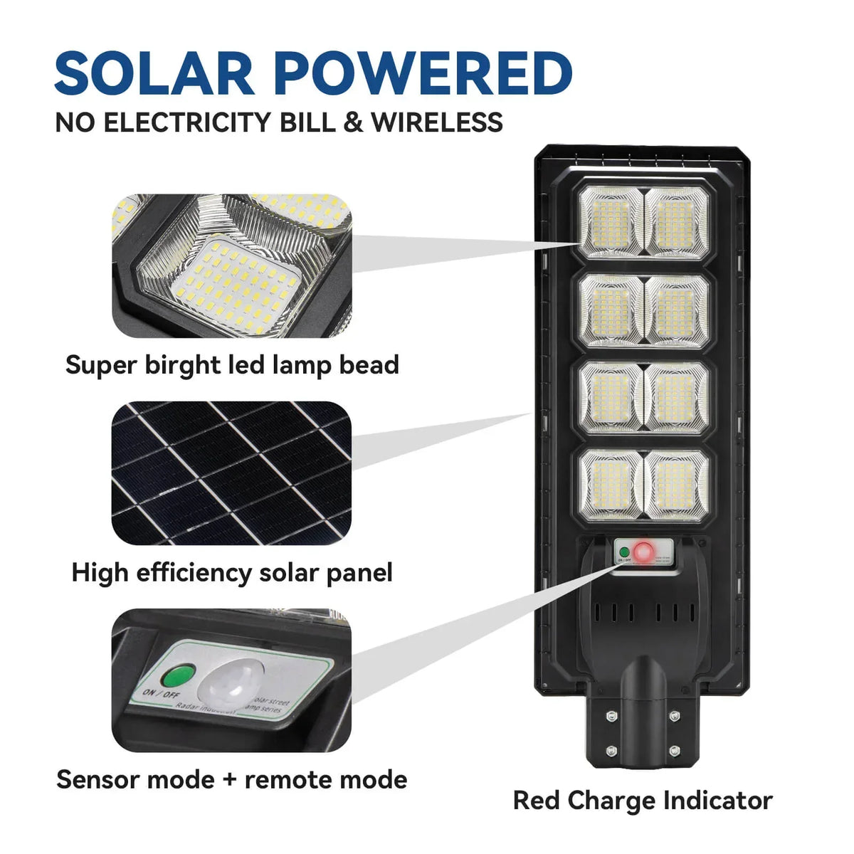 200W All in one solar Parking Lot Lights -25,000 lumens