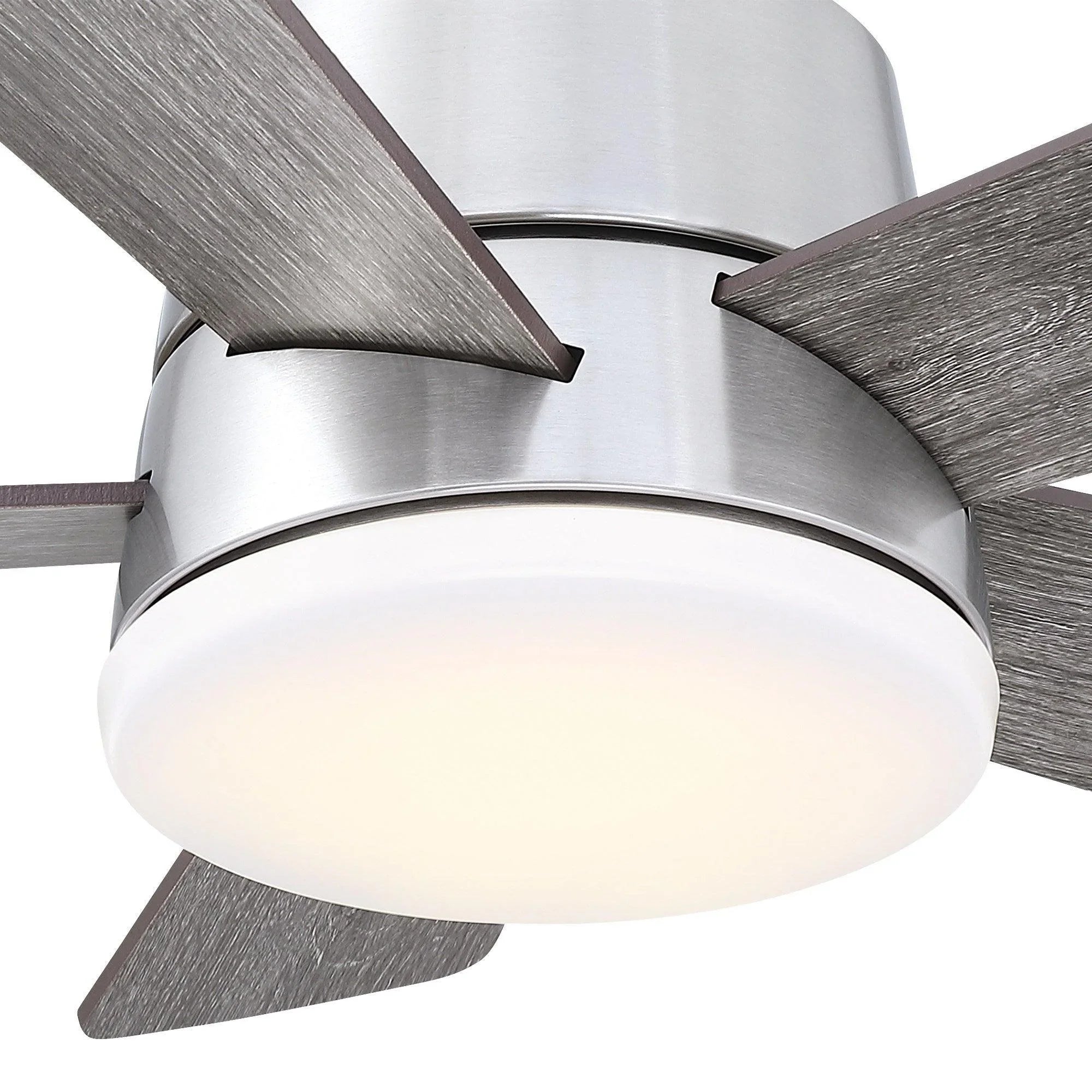 24" Industrial Flush Mount Reversible Iron Ceiling Fan with Lighting and Remote Control - ParrotUncle