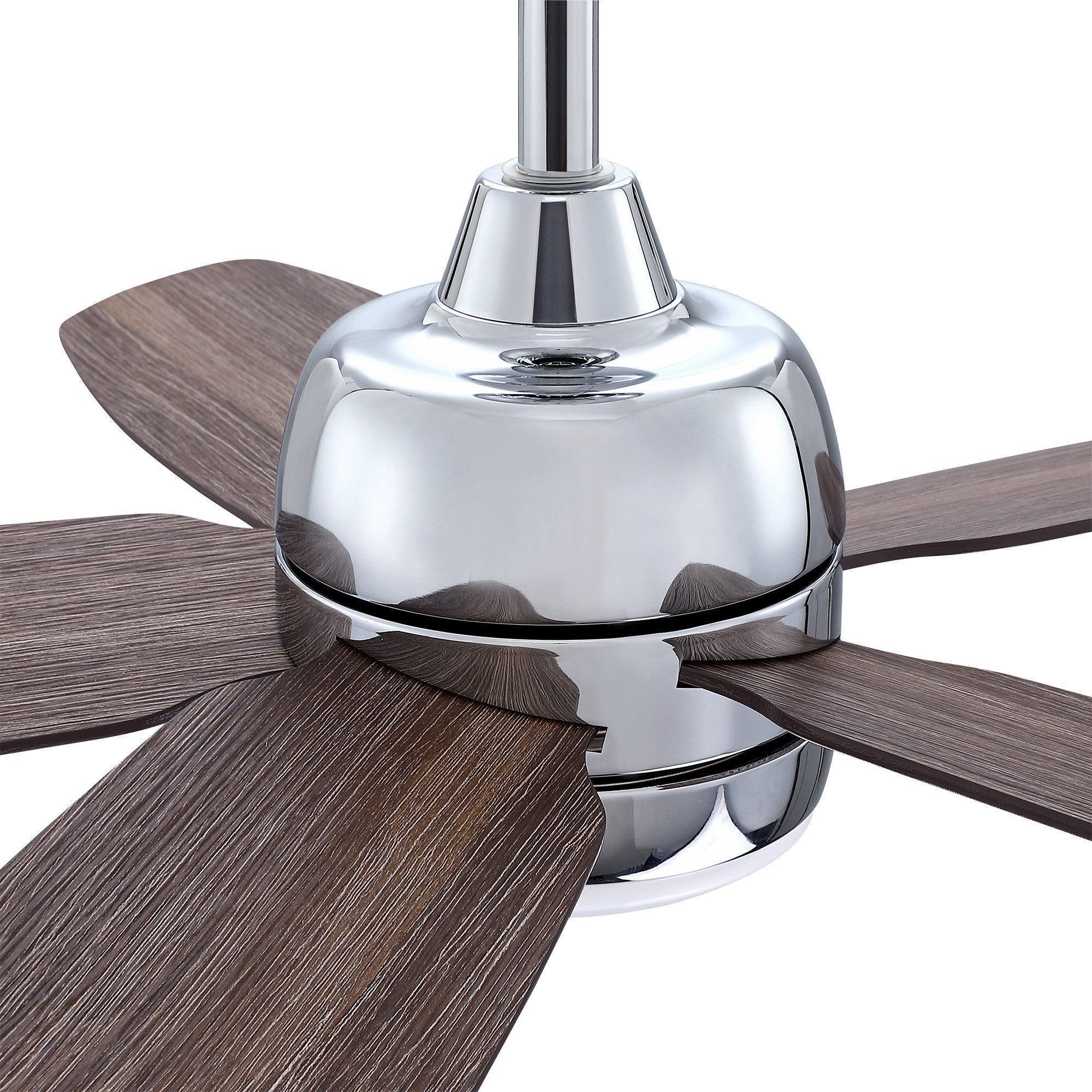 52" Dicken Modern Downrod Mount Reversible Crystal Ceiling Fan with Lighting and Remote Control - ParrotUncle