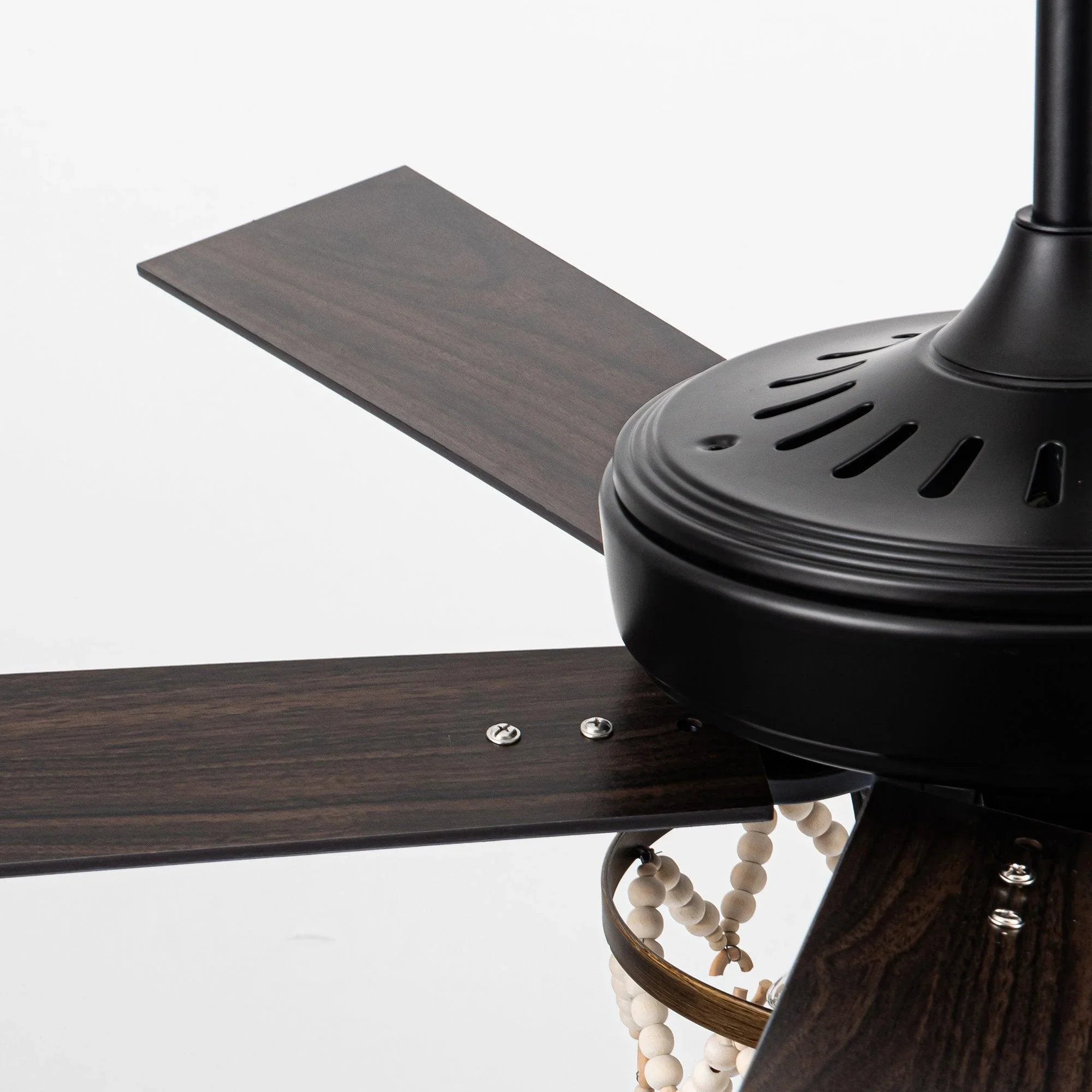52" New Delhi Industrial Downrod Mount Reversible Ceiling Fan with Lighting and Remote Control - ParrotUncle