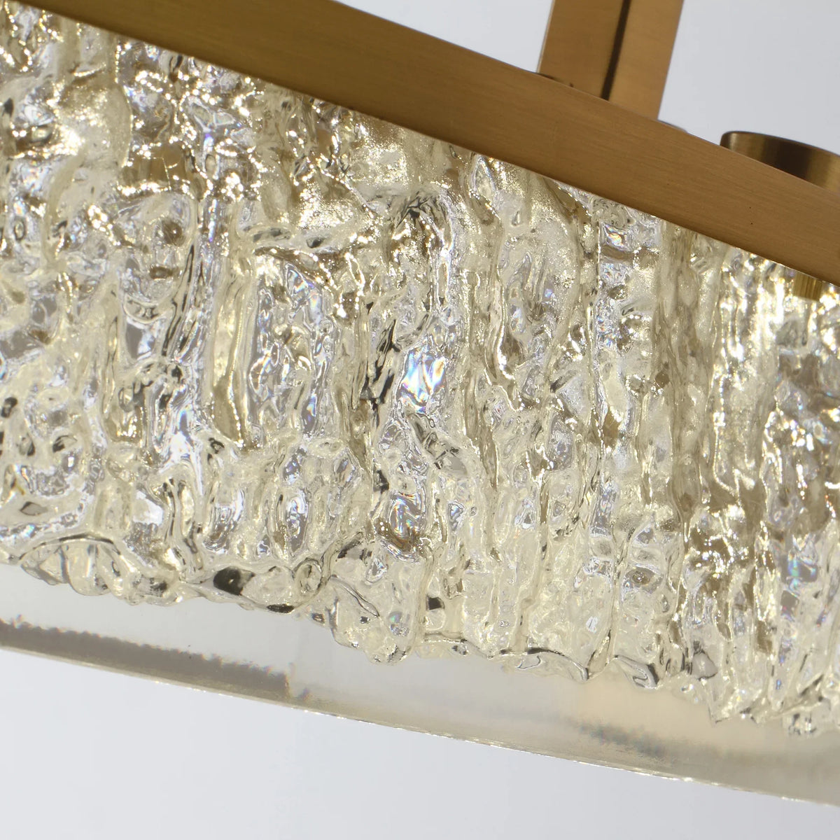 Perimost 32 Inch Andrea Electroplated Golden Luxury LED Fandelier with Remote Control