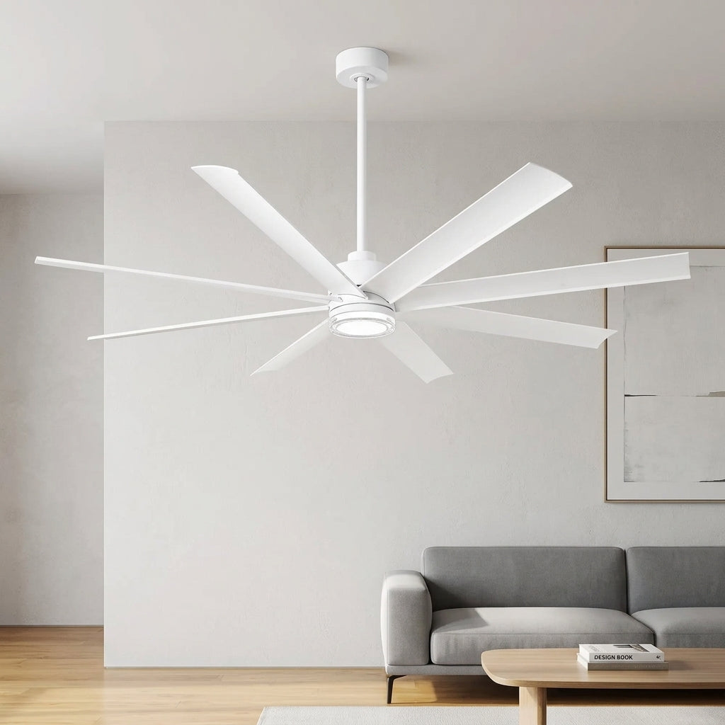 72 Inch Daugava Modern Downrod Mount Smart Fan with LED Light