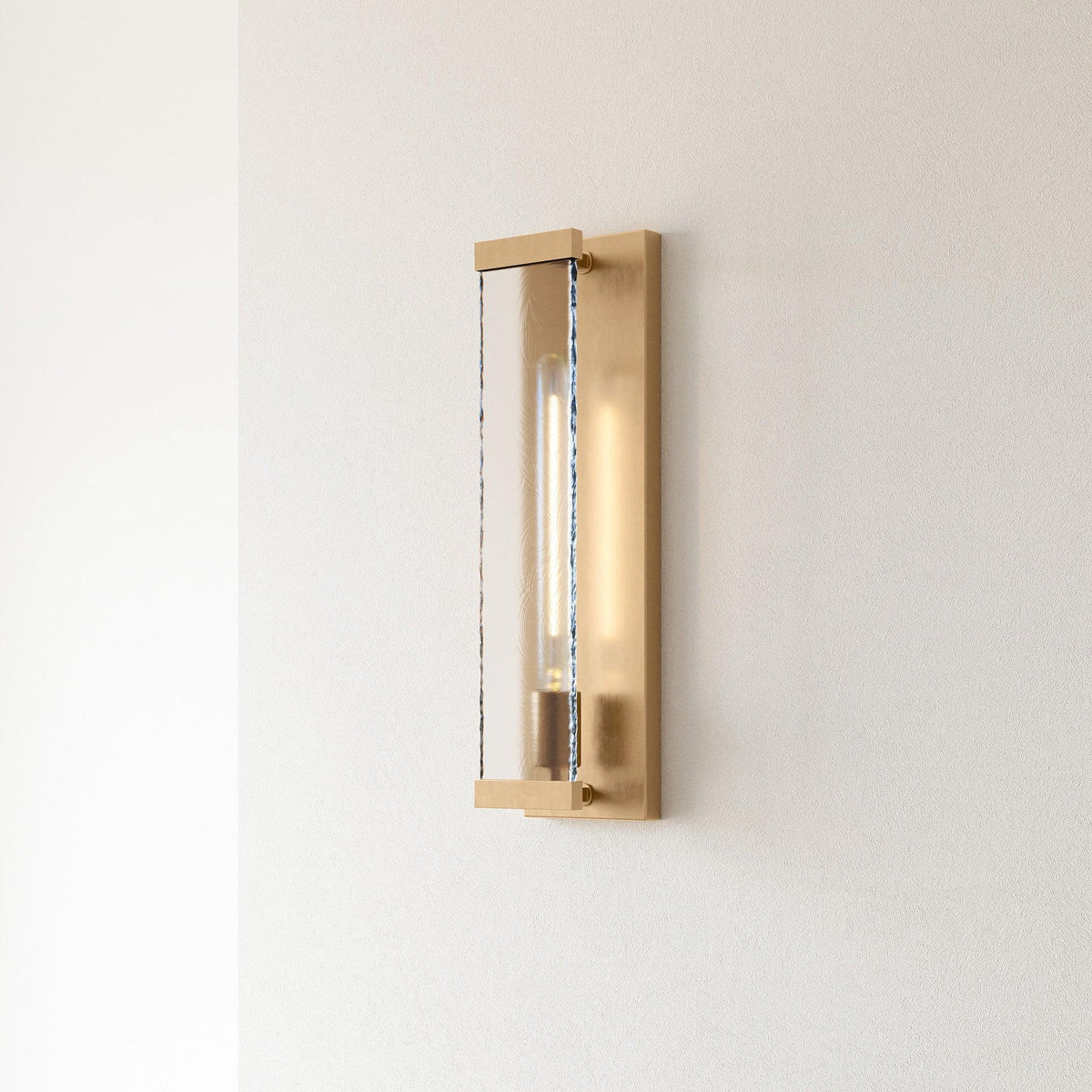 Adelman Gold Metal & Glass 1-Light Dimmable Wall Sconce