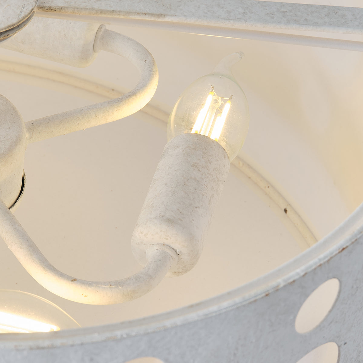 Kerwin 4-Light White Semi-Flush Mount Ceiling Light