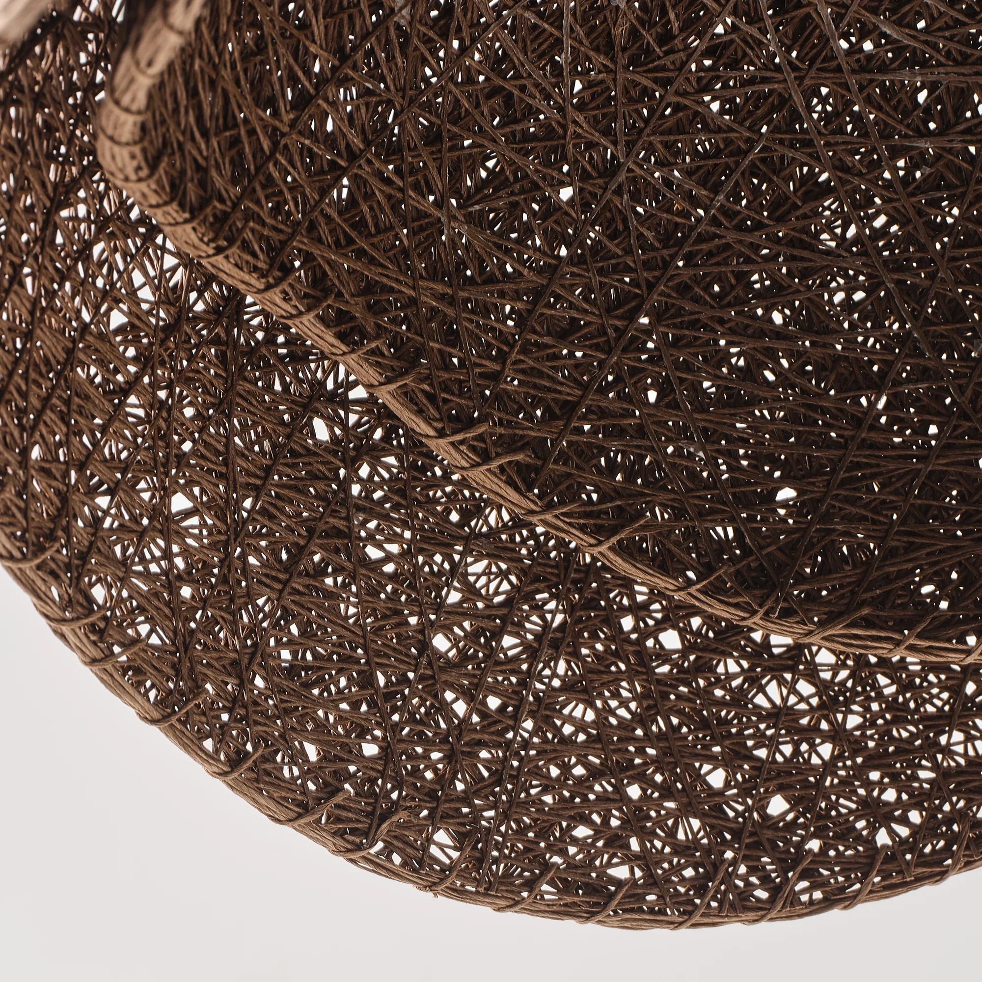 20" Sandy Bohemian Handwoven Rattan Island Pendant Light