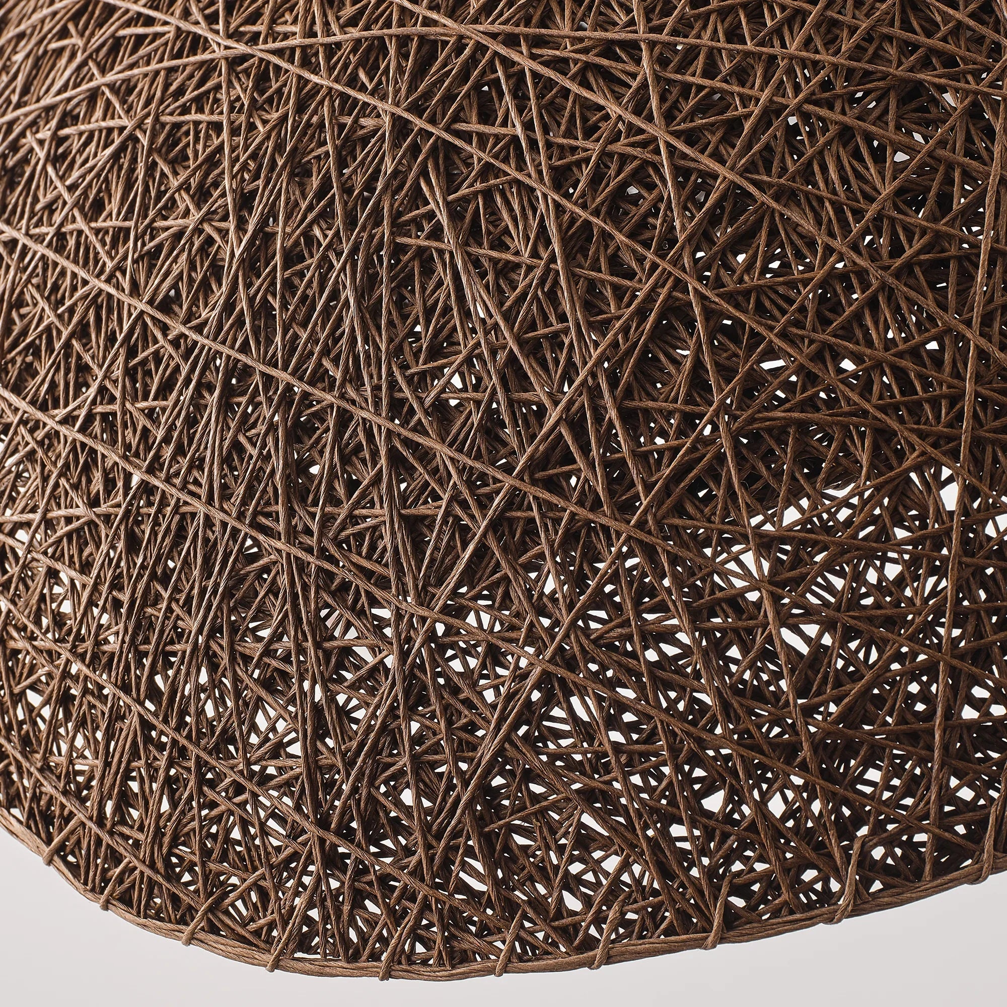 20" Sandy Bohemian Handwoven Rattan Island Pendant Light