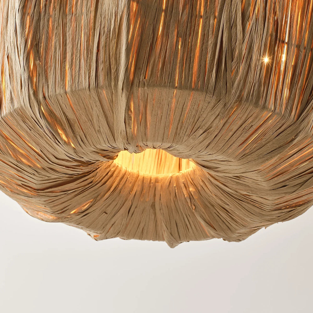 20" Primo Raffia Shade Island Pendant Light
