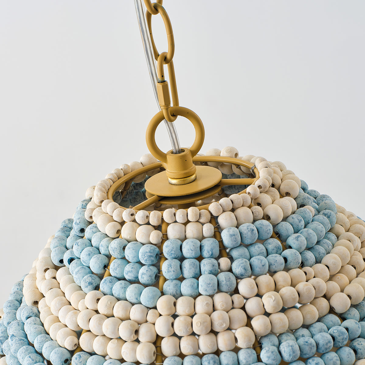 Marina 2-Light Wooden Beads Bohemian Island Pendant Light