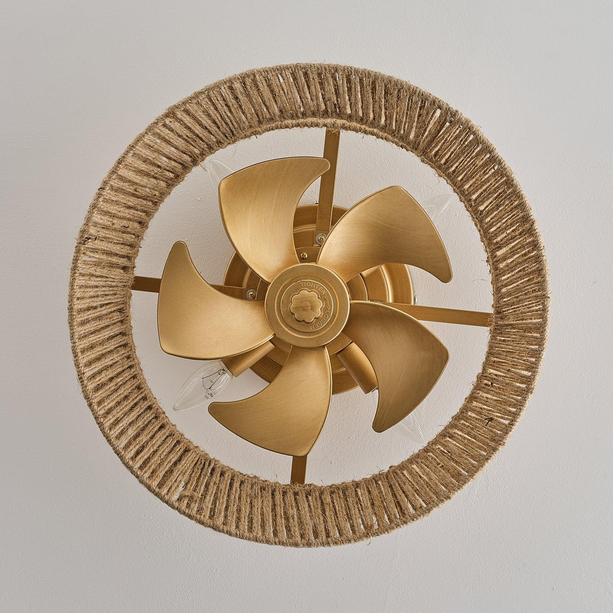 18" Reuben Bohemian Flush Mount Ceiling Fan with Light