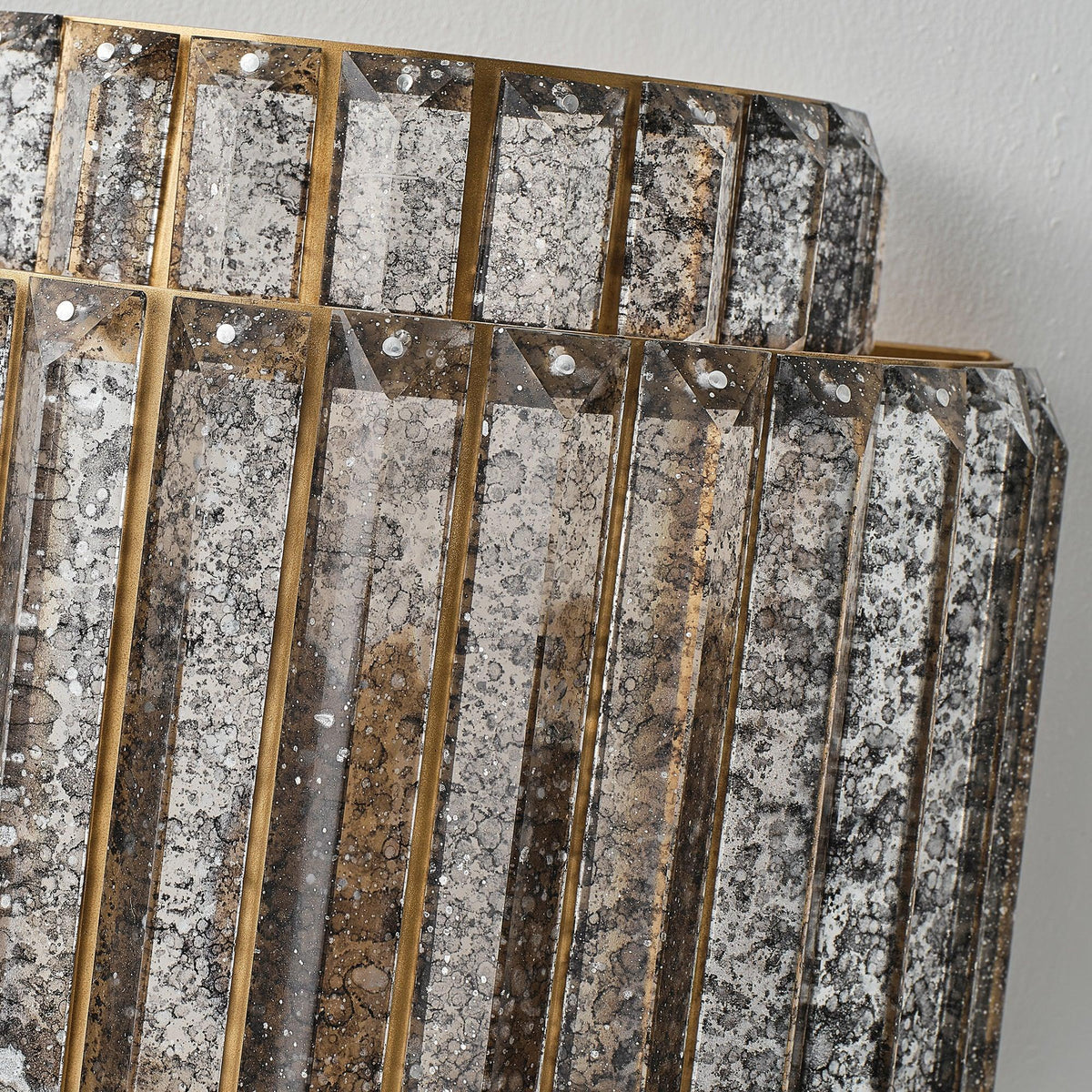 Rodney 1-Light Golden Crystal Wall Sconce Lighting