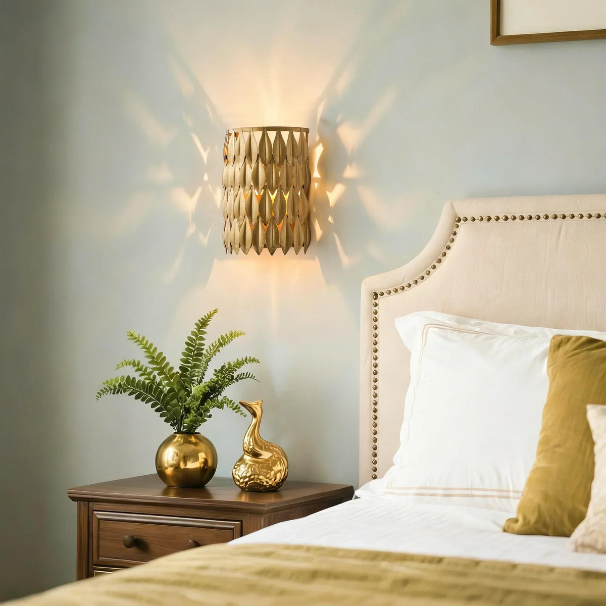 Elmer 1-Light Antique Golden Wall Sconce Lighting