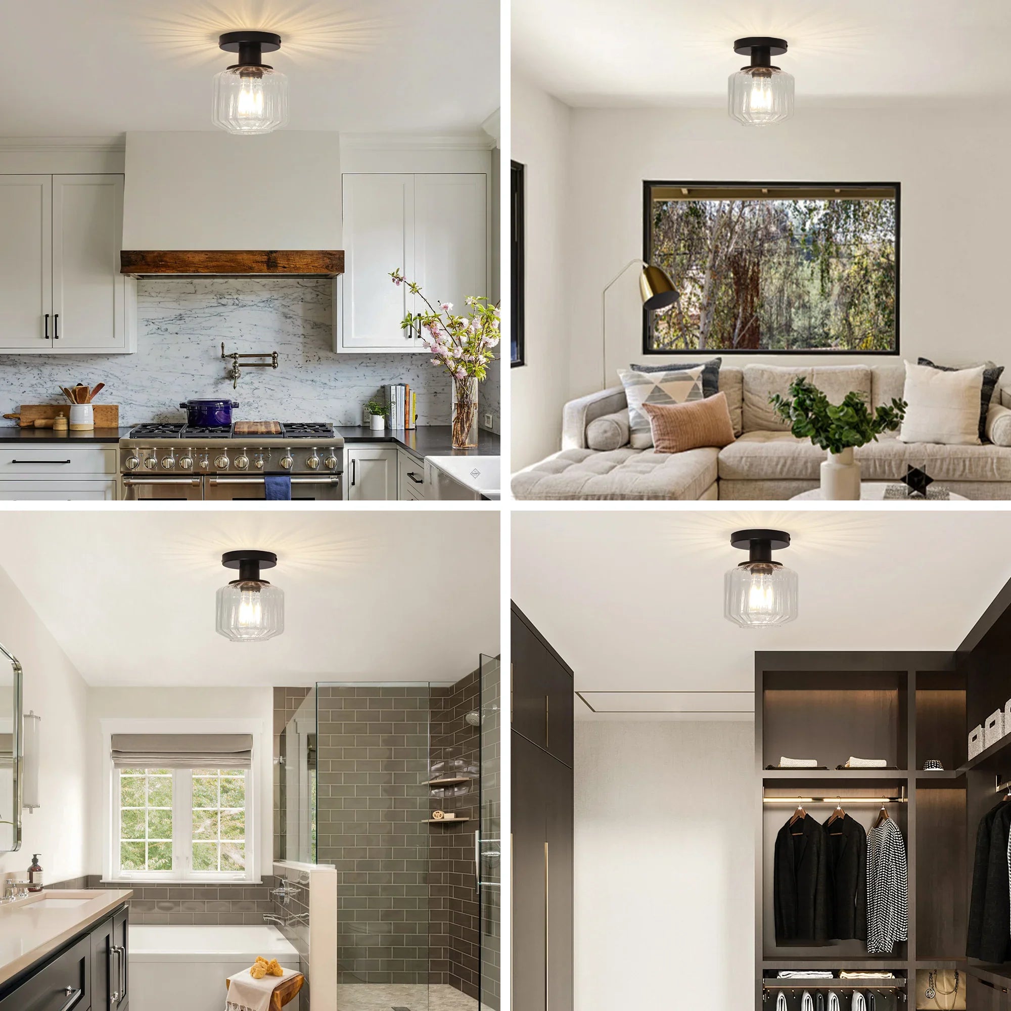 6 Inch Marico 1-Light Semi-Flush Mount Ceiling Light