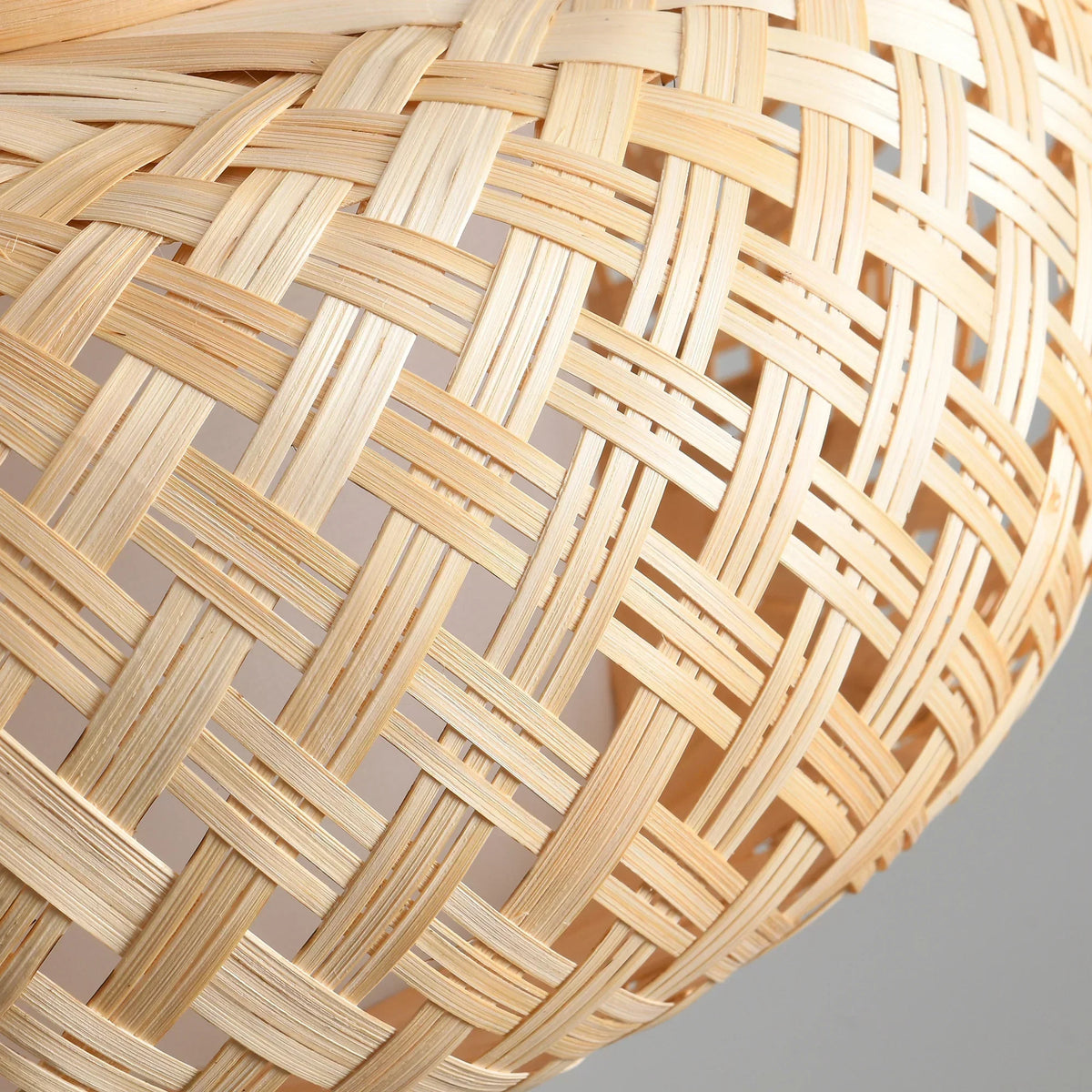 16" Yehudi Bohemian Handwoven Bamboo Island Pendant Light
