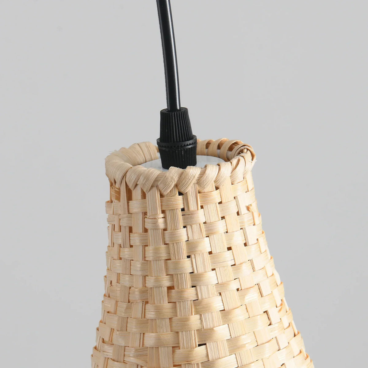 9" Vivian Bohemian Handwoven Bamboo Island Pendant Light