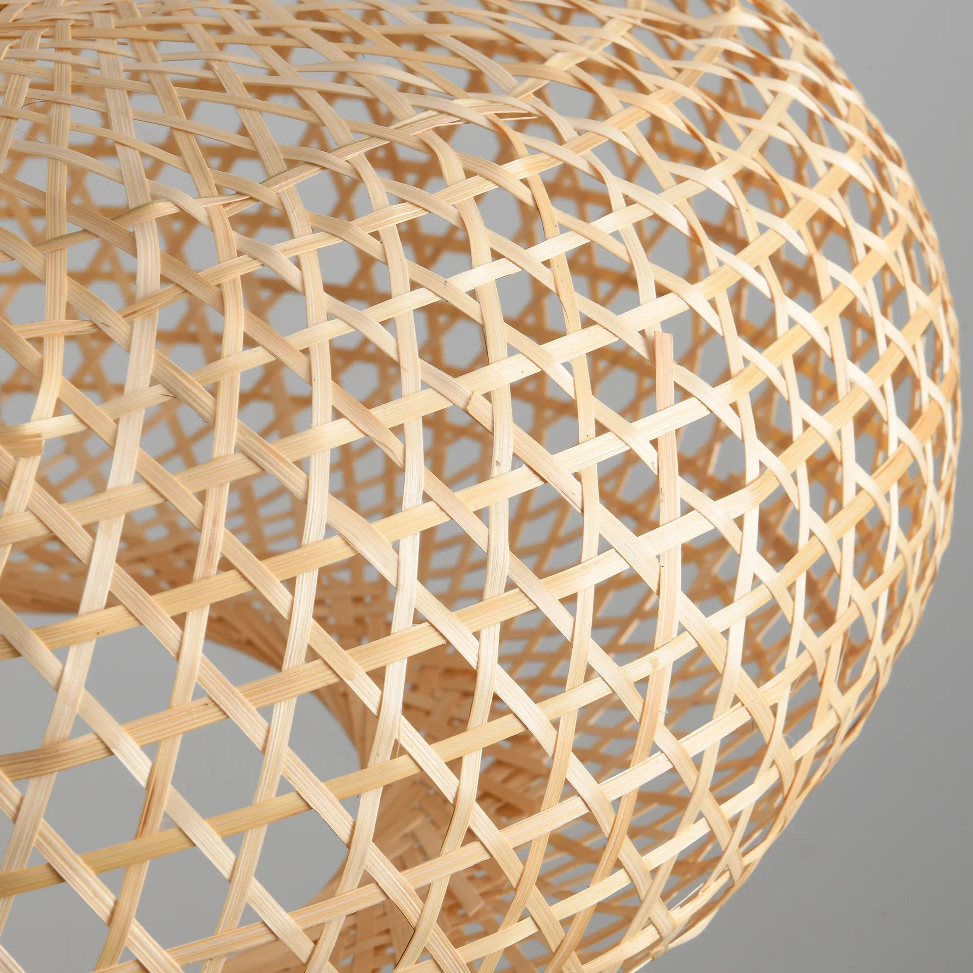 22" Vincent Bohemian Handwoven Bamboo Island Pendant Light