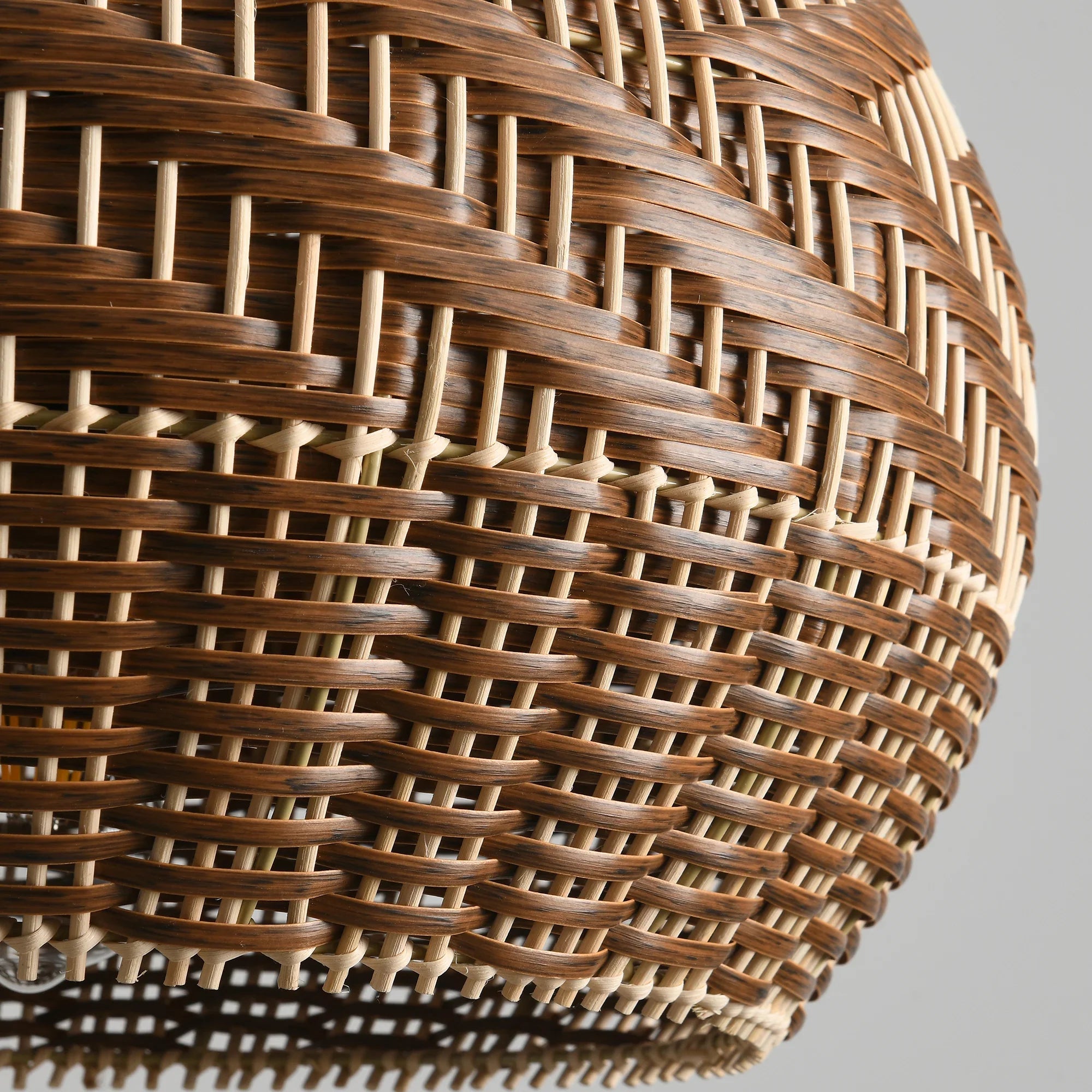 19" Tyrone Bohemian Handwoven Rattan Island Pendant Light