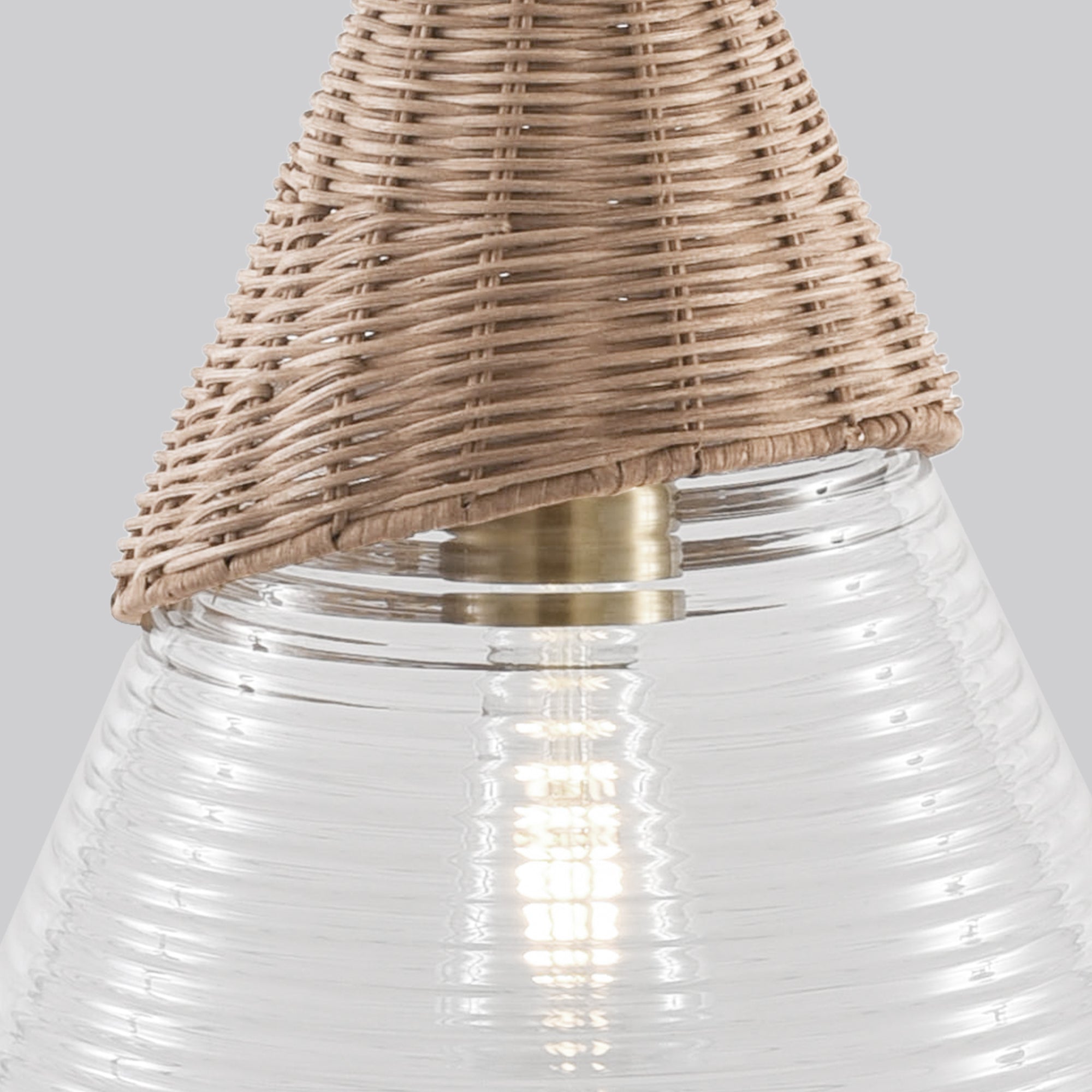Colin 1-Light Golden Bohemian Island Pendant Light