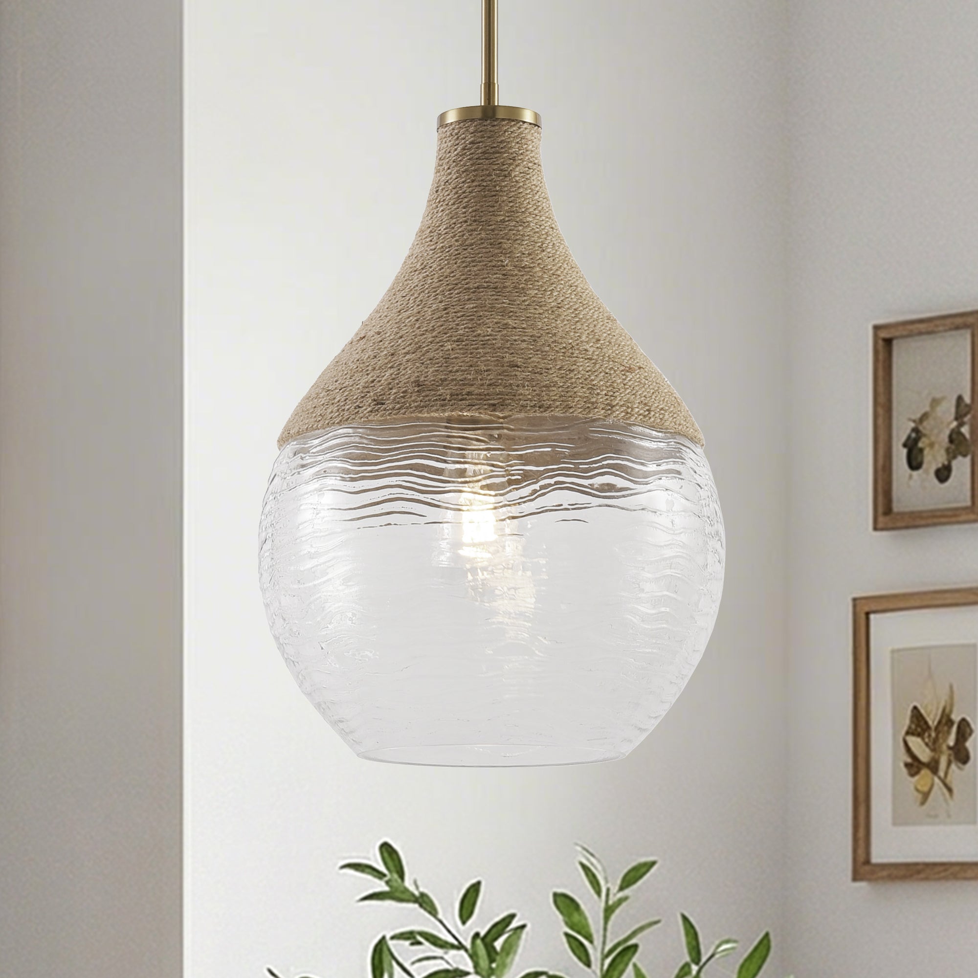 Colby 1-Light Golden Bohemian Island Pendant Light
