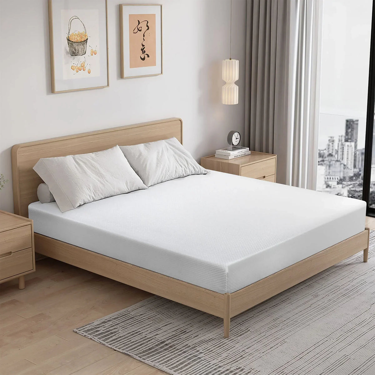 Artemisia 6" White Memory Foam Medium Firm Mattress with 1” Gel Infused Memory Foam