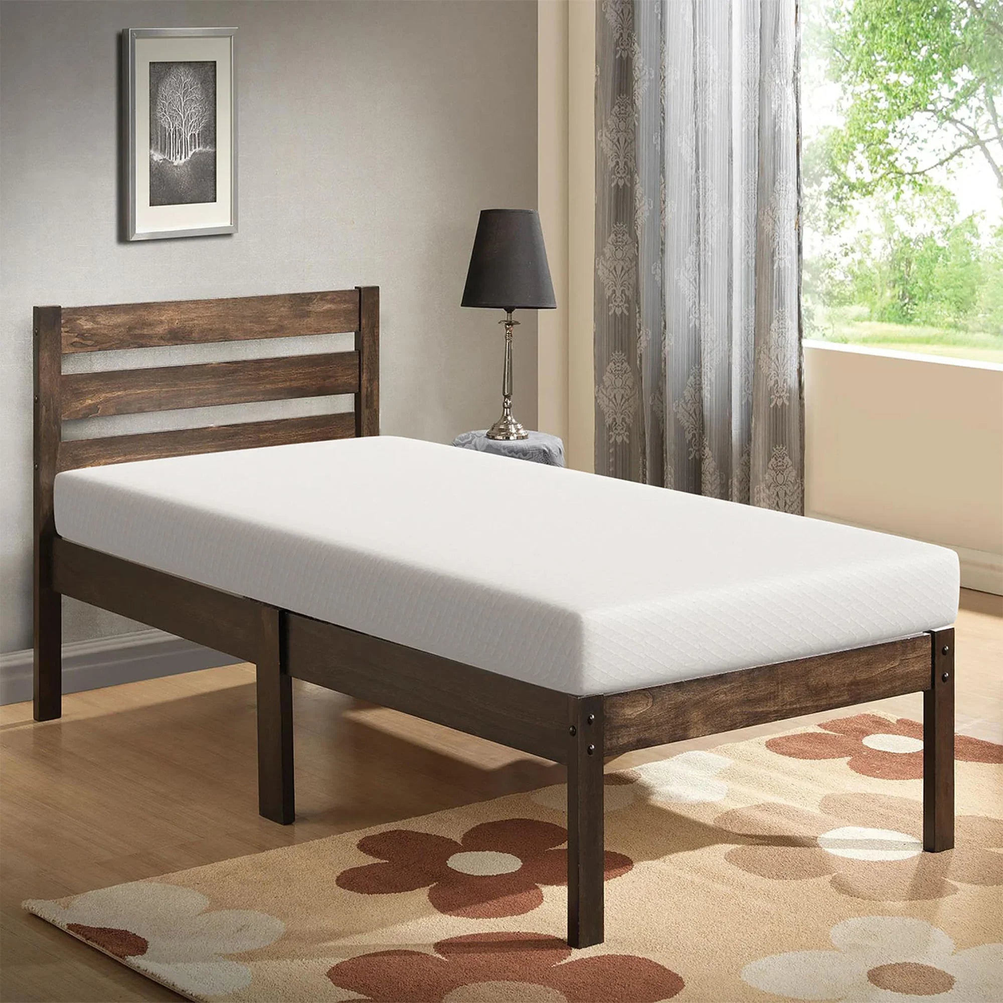 Artemisia 6" White Memory Foam Medium Firm Mattress with 1” Gel Infused Memory Foam