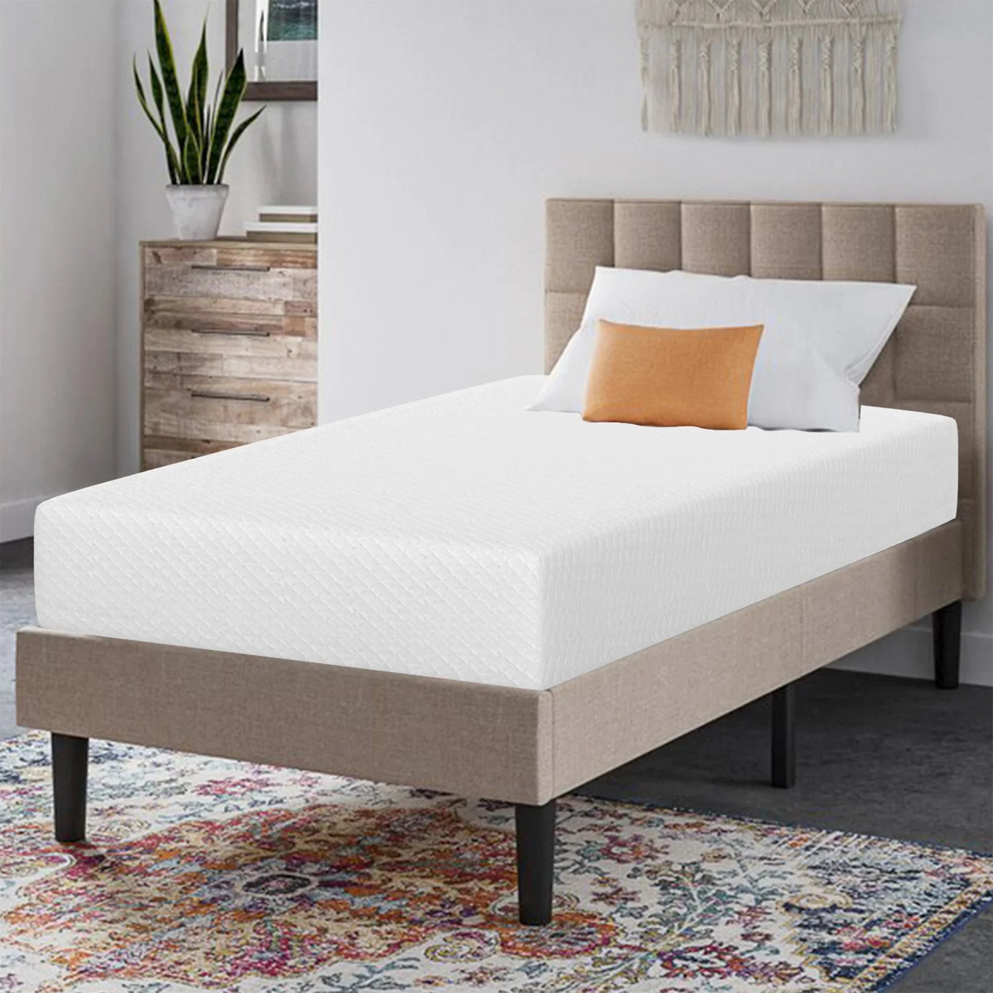 Artemisia 10" White Memory Foam Medium Firm 100% Polyester CertiPUR-US Mattress