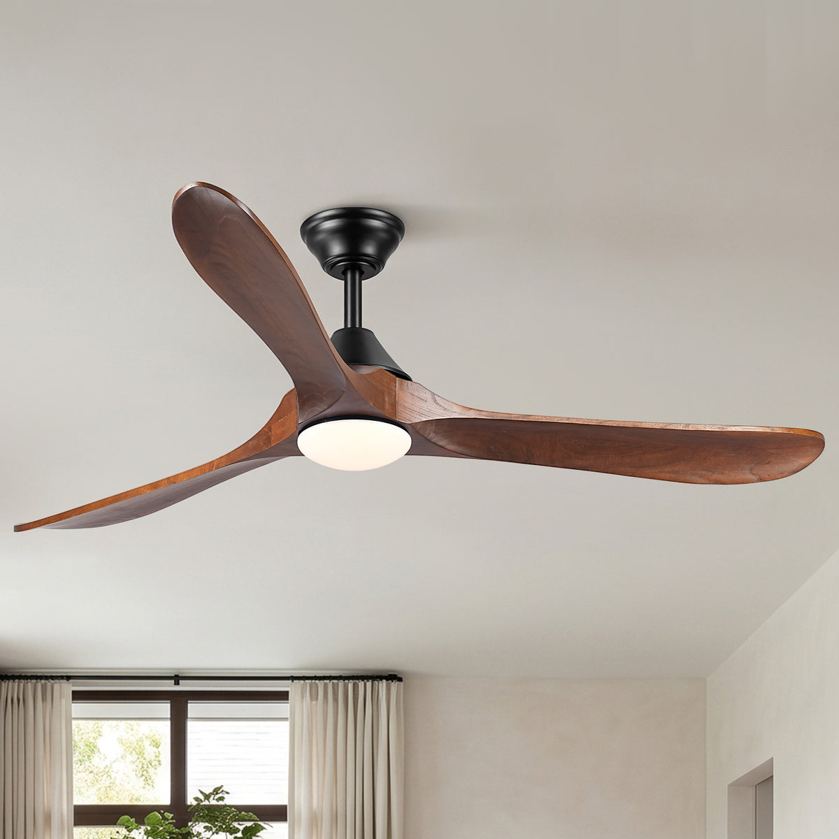 60 Inch Sylvie LED Ceiling Fan with Solid Wood