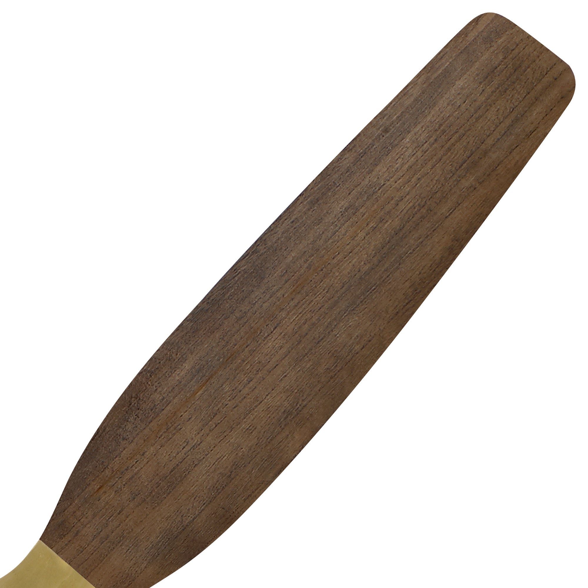 56" Soft Brass Solid Wood Blades Downrod Mount Ceiling Fan