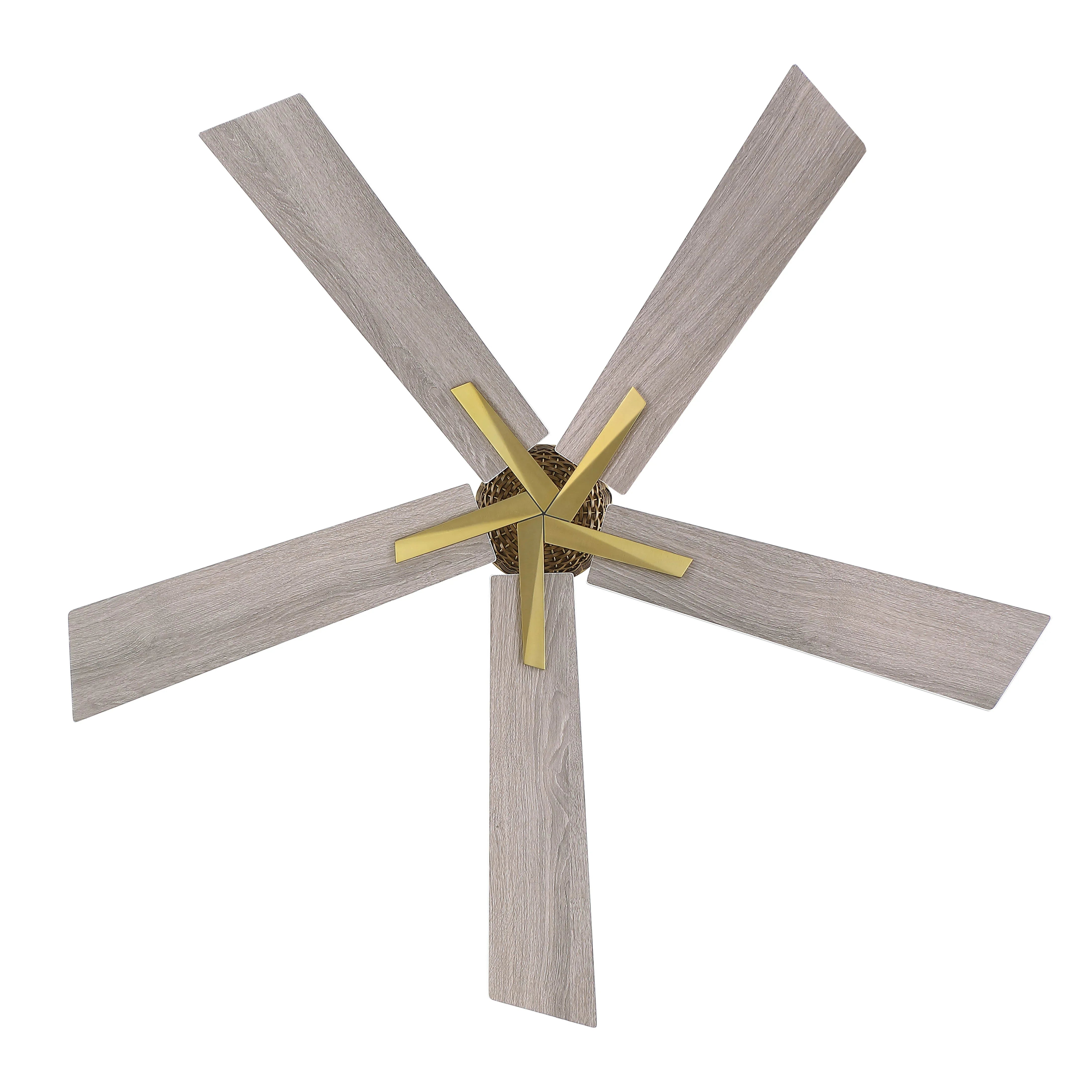 52" Rex Soft Brass Downrod Mount Ceiling Fan