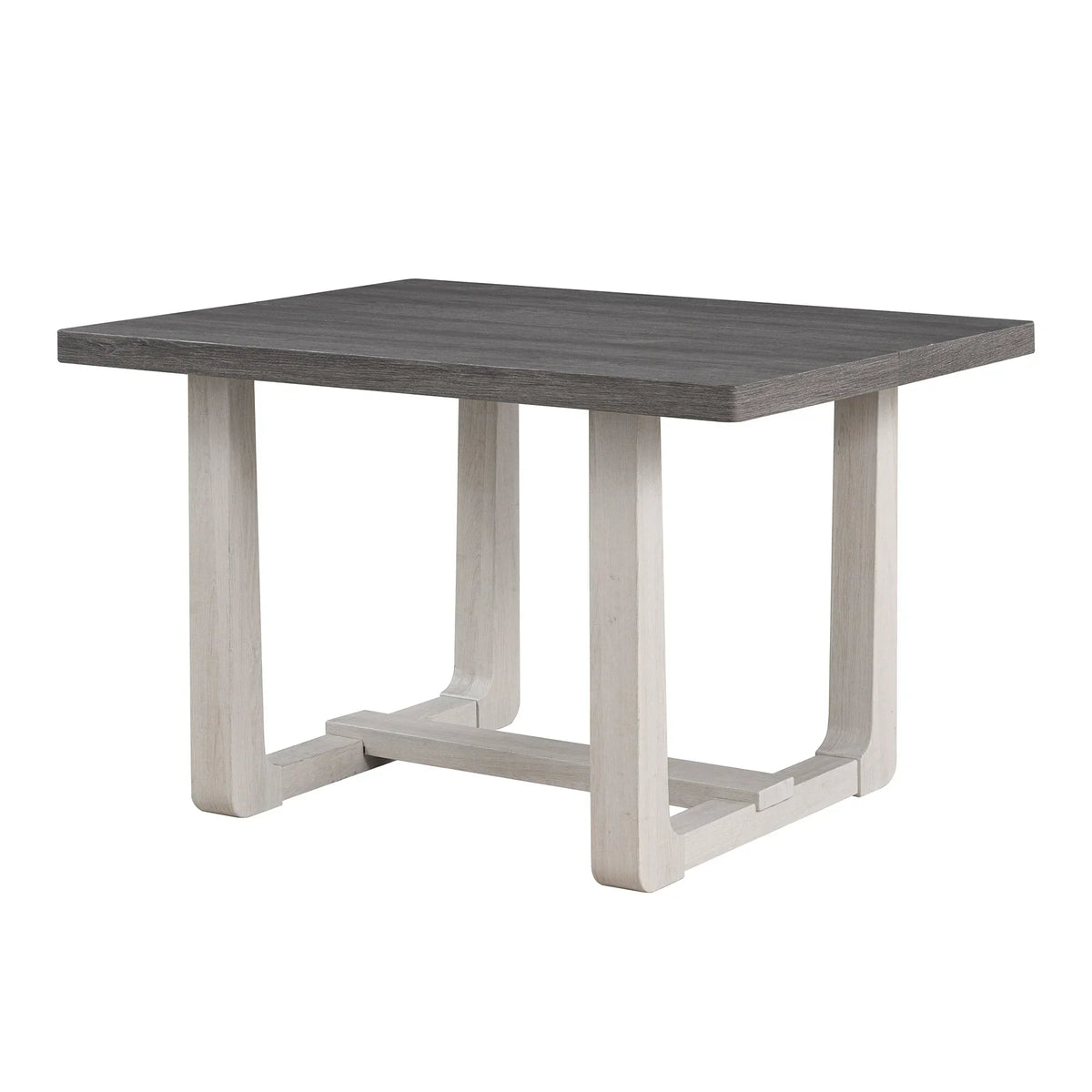 Sauro Gray Wood Top Rectangle Dining Table, Four Side Chairs Sold Separately