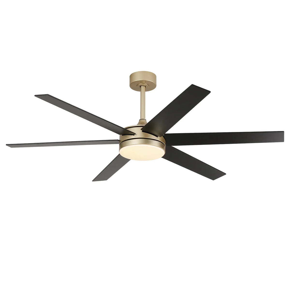 60" Volga DC Motor 6 Blades Modern Downrod Mount Ceiling Fan with Remote Control