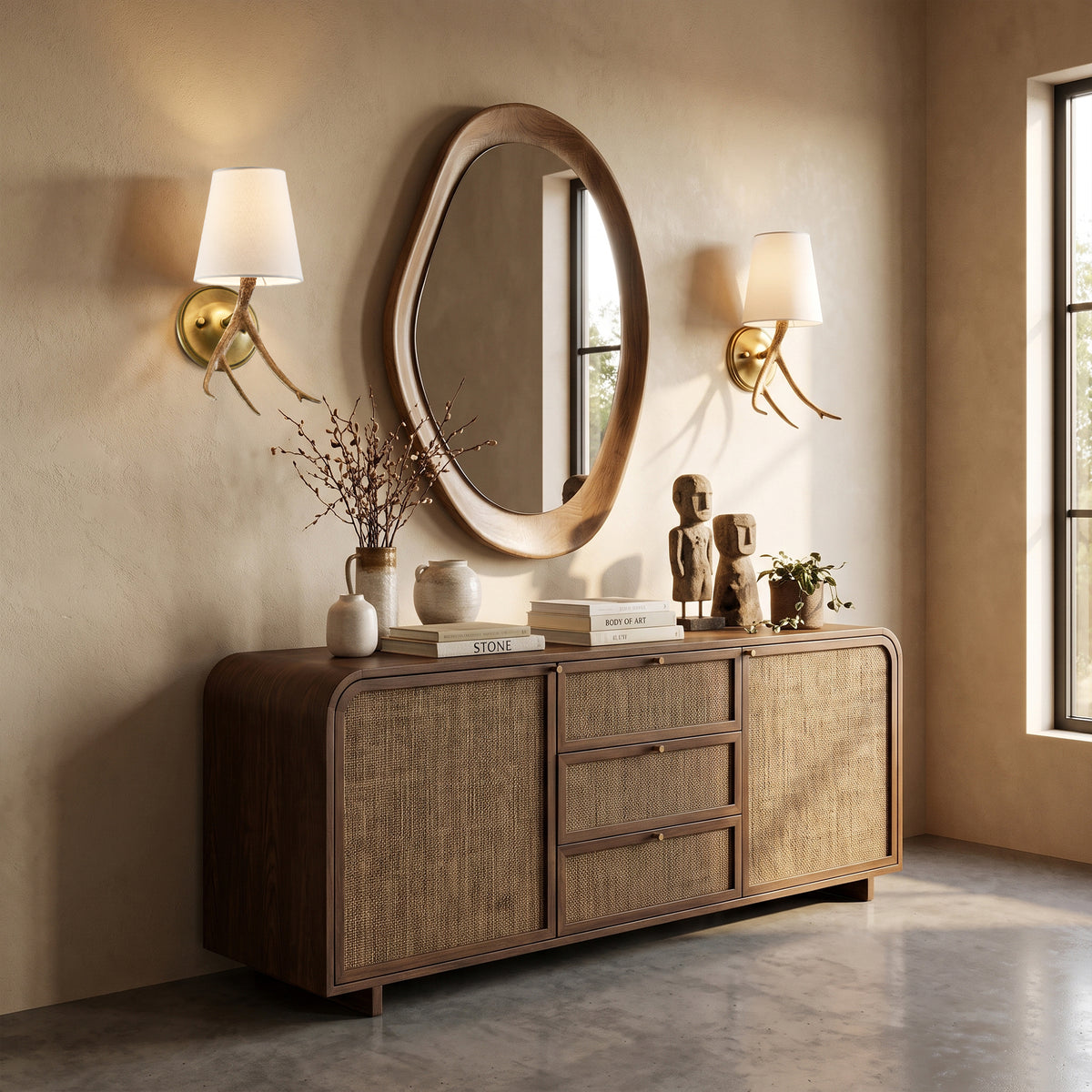 Omar 1-Light Antique Brass Wall Sconce