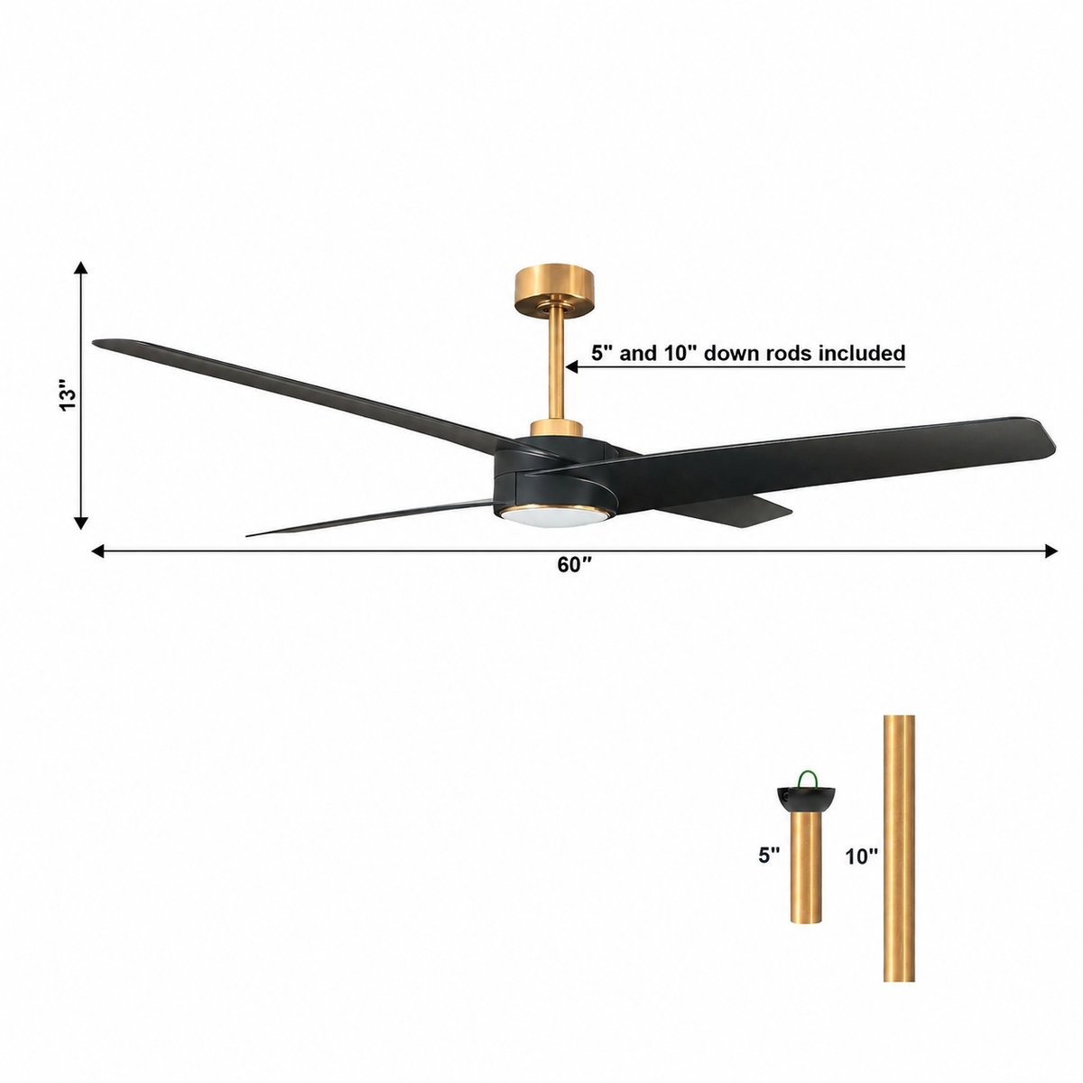 60 Inch Parvez Modern DC Motor Ceiling Fan