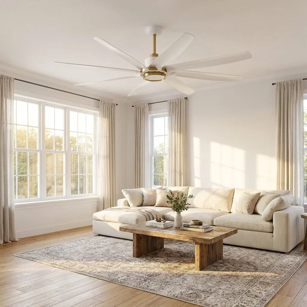 72" Alvis Modern LED Large Ceiling Fan with Remote Control