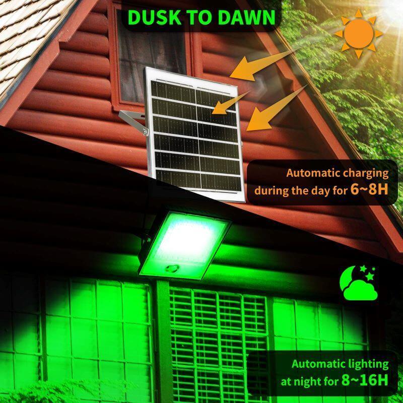 Solar Green Floodlight for Night Hunting -10,000 lumens