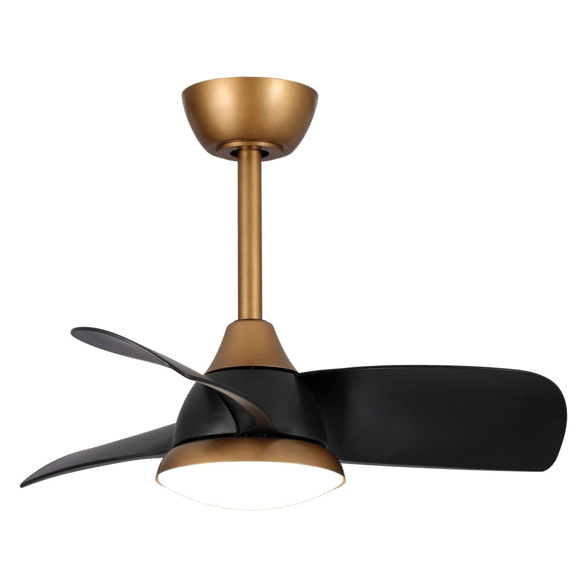 28" Modern DC Motor Downrod Mount Reversible Ceiling Fan with LED Lighting and Remote Control - ParrotUncle