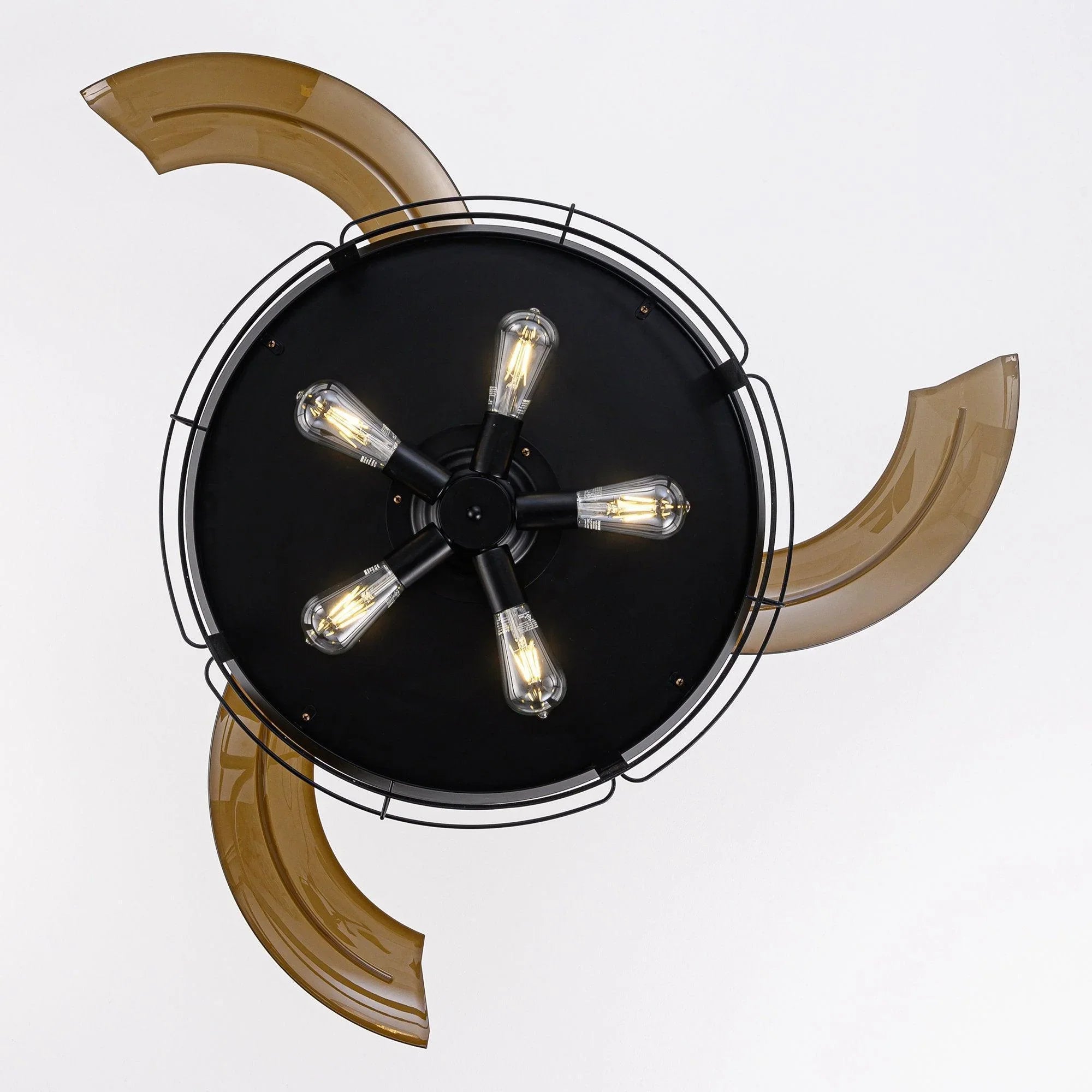 52" Jamshedpur Industrial Downrod Mount Ceiling Fan with Lighting and Remote Control - ParrotUncle