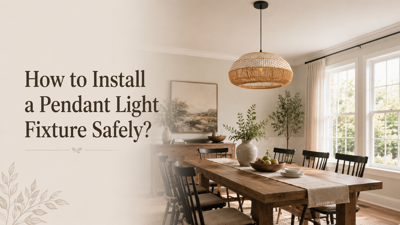 How to Install a Pendant Light Fixture Safely？