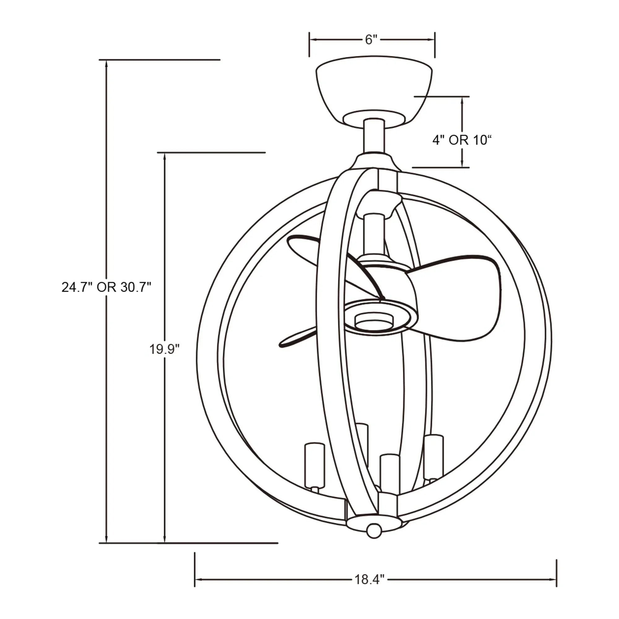 18" Cairns DC Motor Modern Downrod Mount Reversible Ceiling Fan with Lighting and Remote Control - ParrotUncle