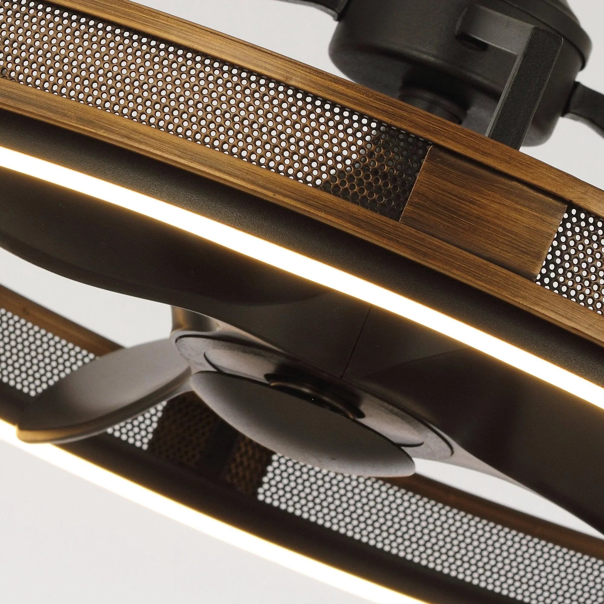 27" Jarpur Farmhouse Downrod Mount Ceiling Fan with LED Lighting and Remote Control - ParrotUncle