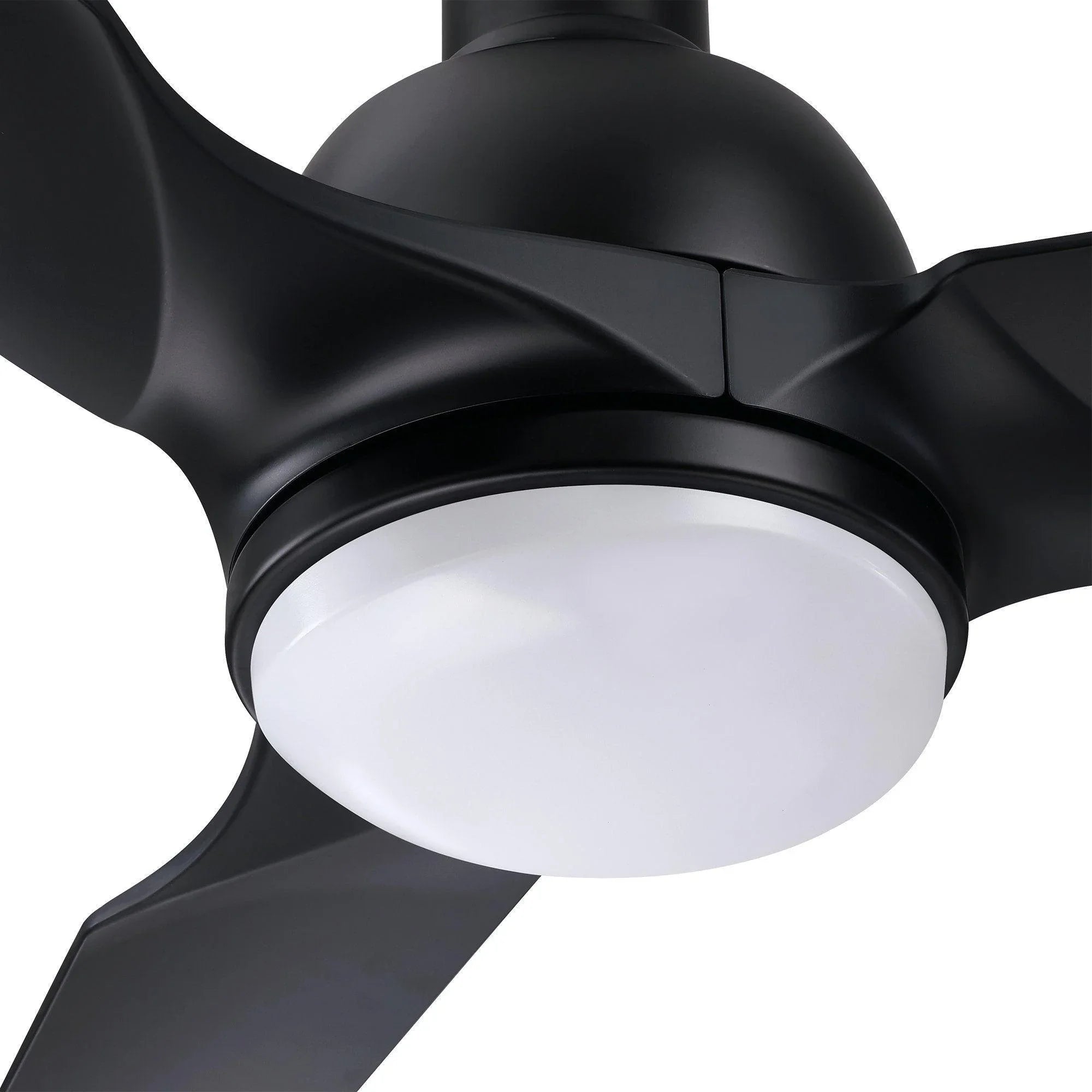 52" Cason Induatrial Downrod Mount Reversible Ceiling Fan with LED Lighting and Remote Control - ParrotUncle