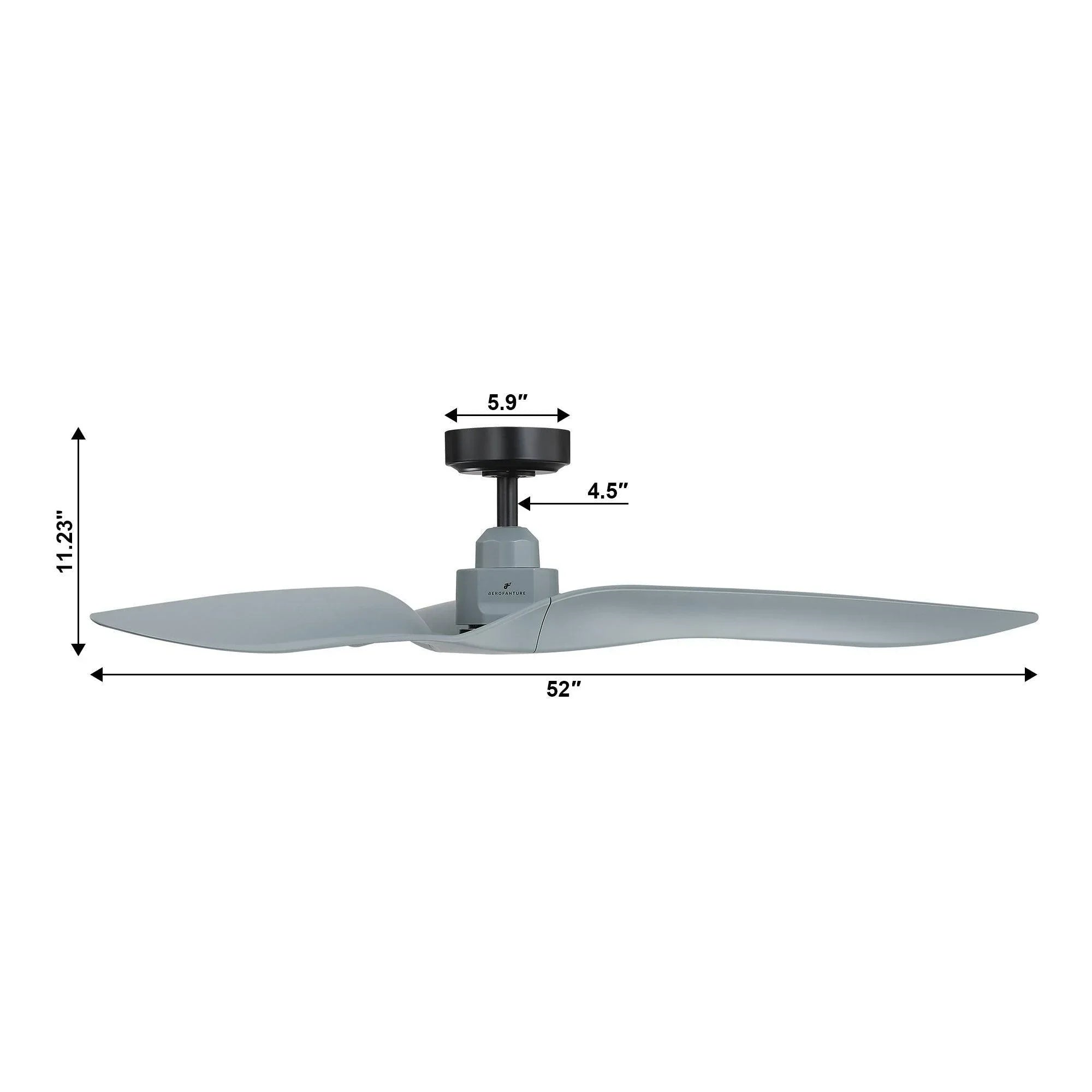 52" Punjab Industrial DC Motor Downrod Mount Reversible Ceiling Fan with Remote Control - ParrotUncle
