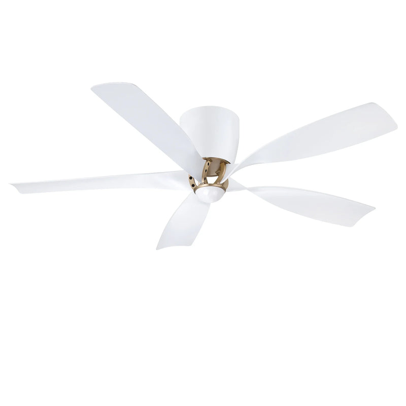 52 Inch Hugh Modern White Flush Mount Ceiling Fan