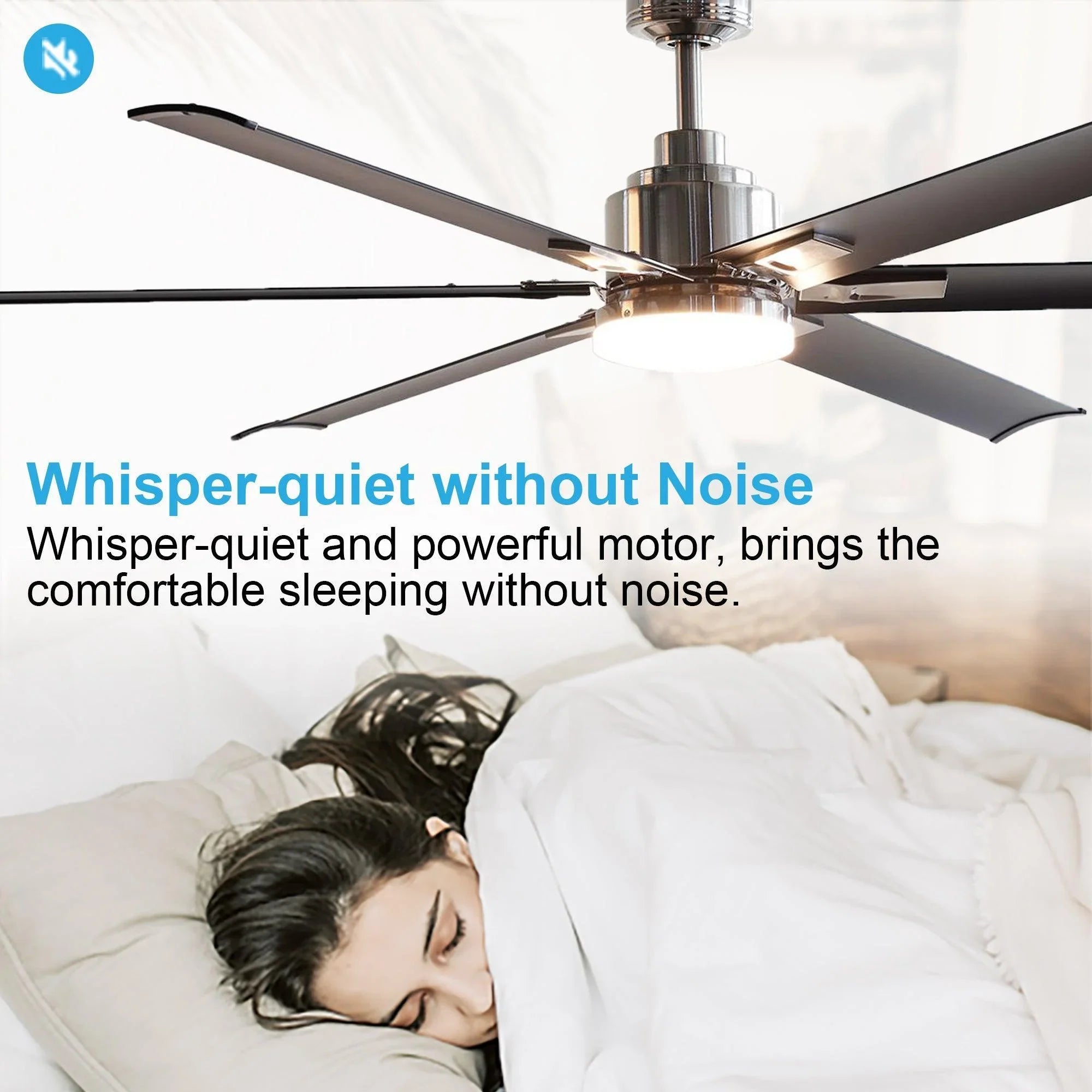 72" Bankston Modern DC Motor Downrod Mount Reversible Ceiling Fan with Lighting and Remote Control - ParrotUncle