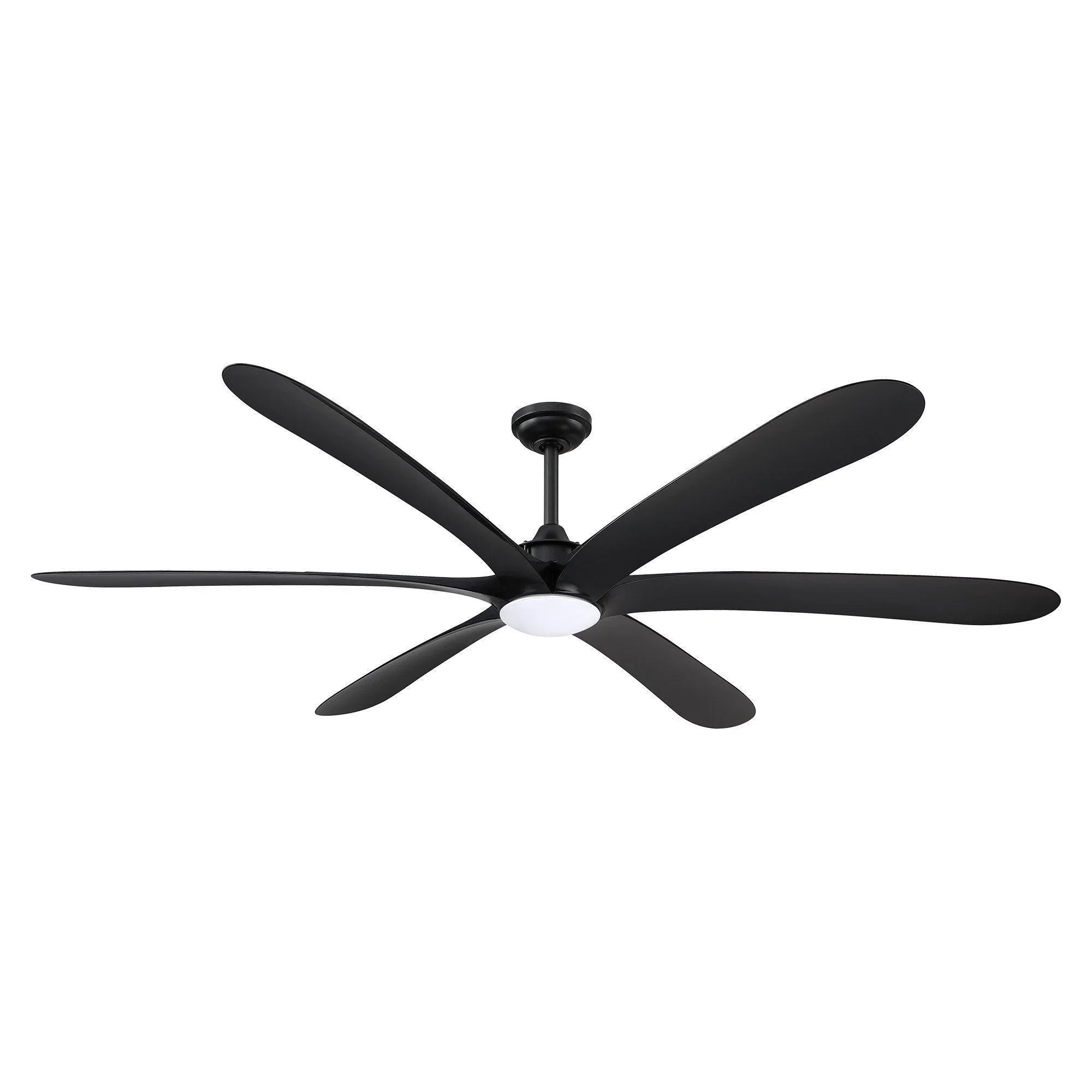 72" Jaydn Modern Satin Nickel DC Motor Downrod Mount Reversible Ceiling Fan with Lighting and Remote Control - ParrotUncle