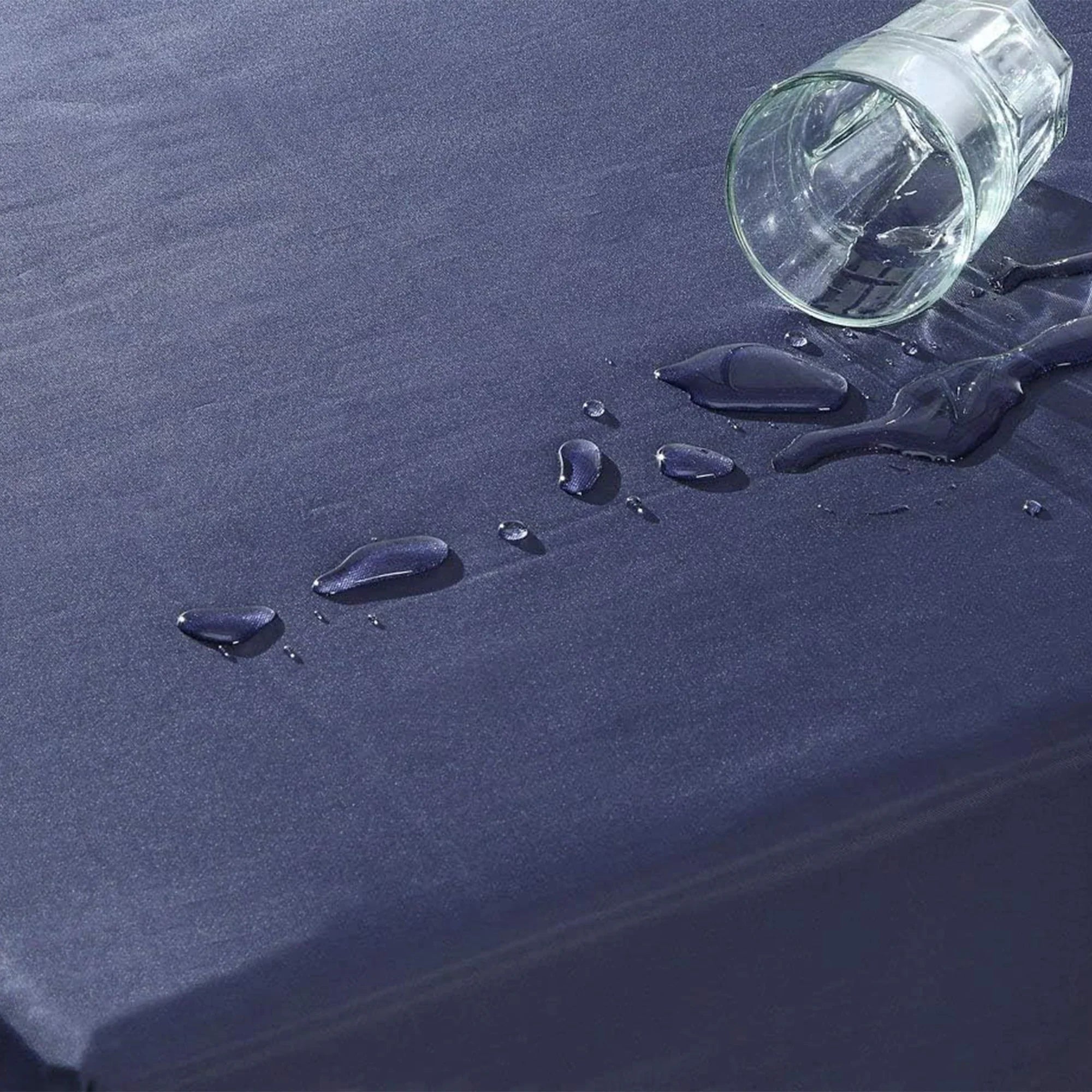 6" Waterproof High-Density Foam Mattress with Navy Blue Diamond-Quilted Breathable Fabric