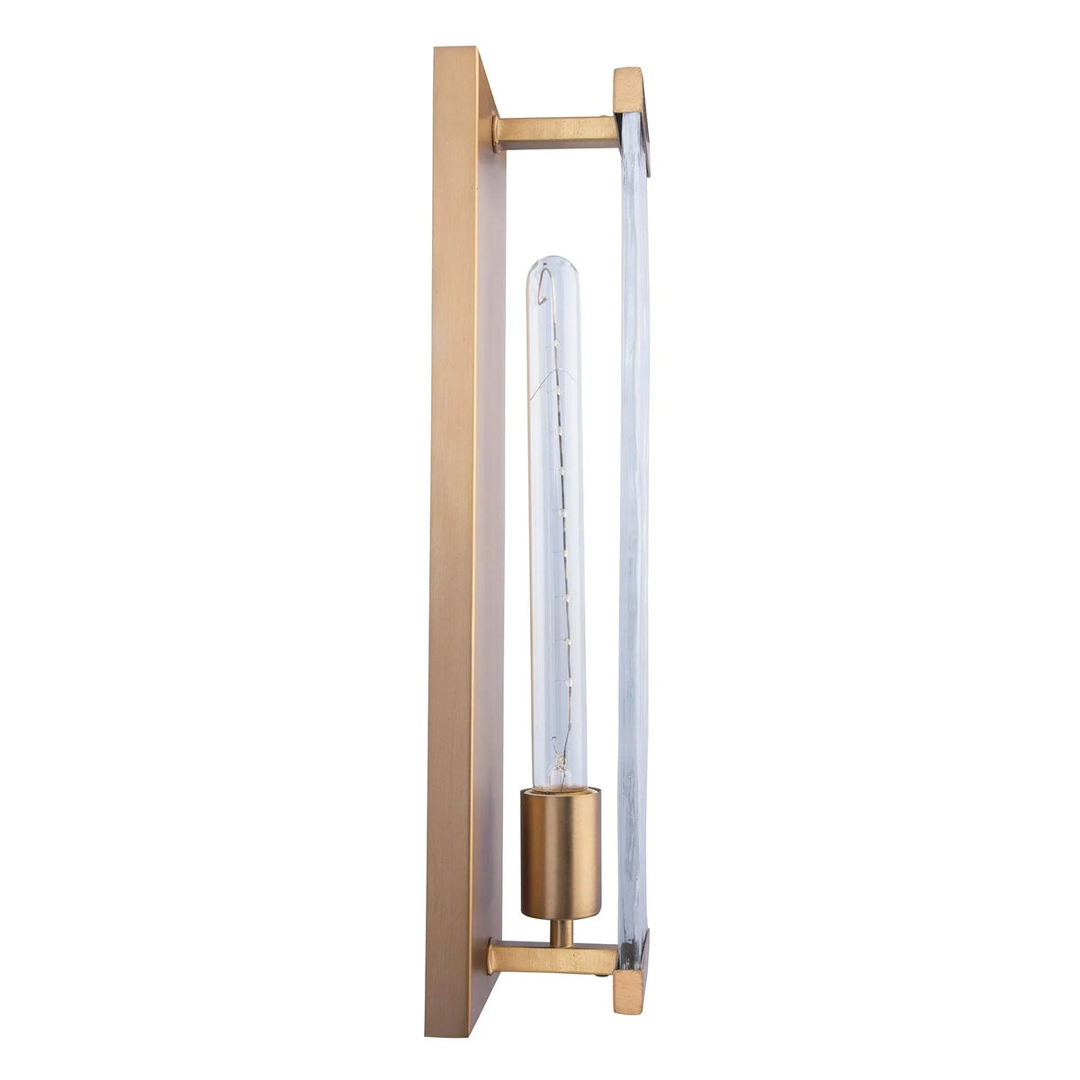 Adelman Gold Metal & Glass 1-Light Dimmable Wall Sconce