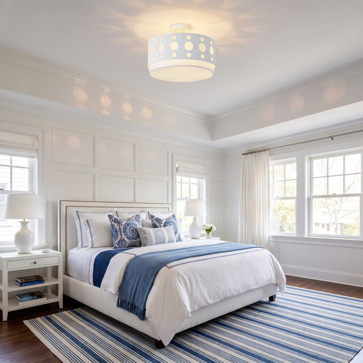 Kerwin 4-Light White Semi-Flush Mount Ceiling Light
