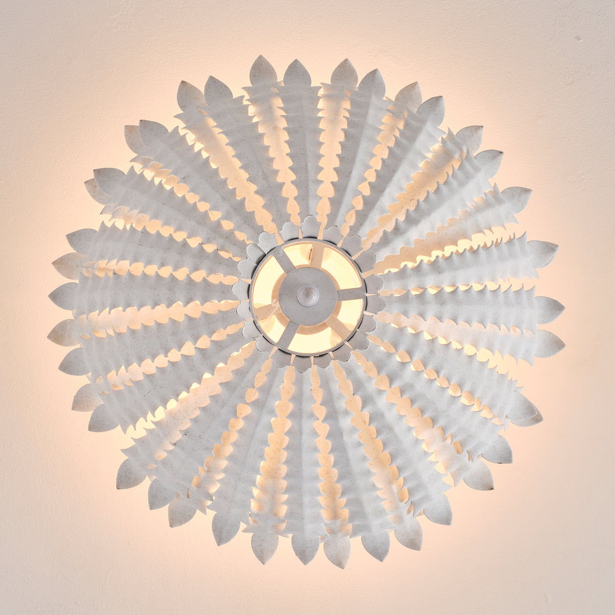 Spencer 3-Light Leaf-Inspired Semi-Flush Ceiling Light